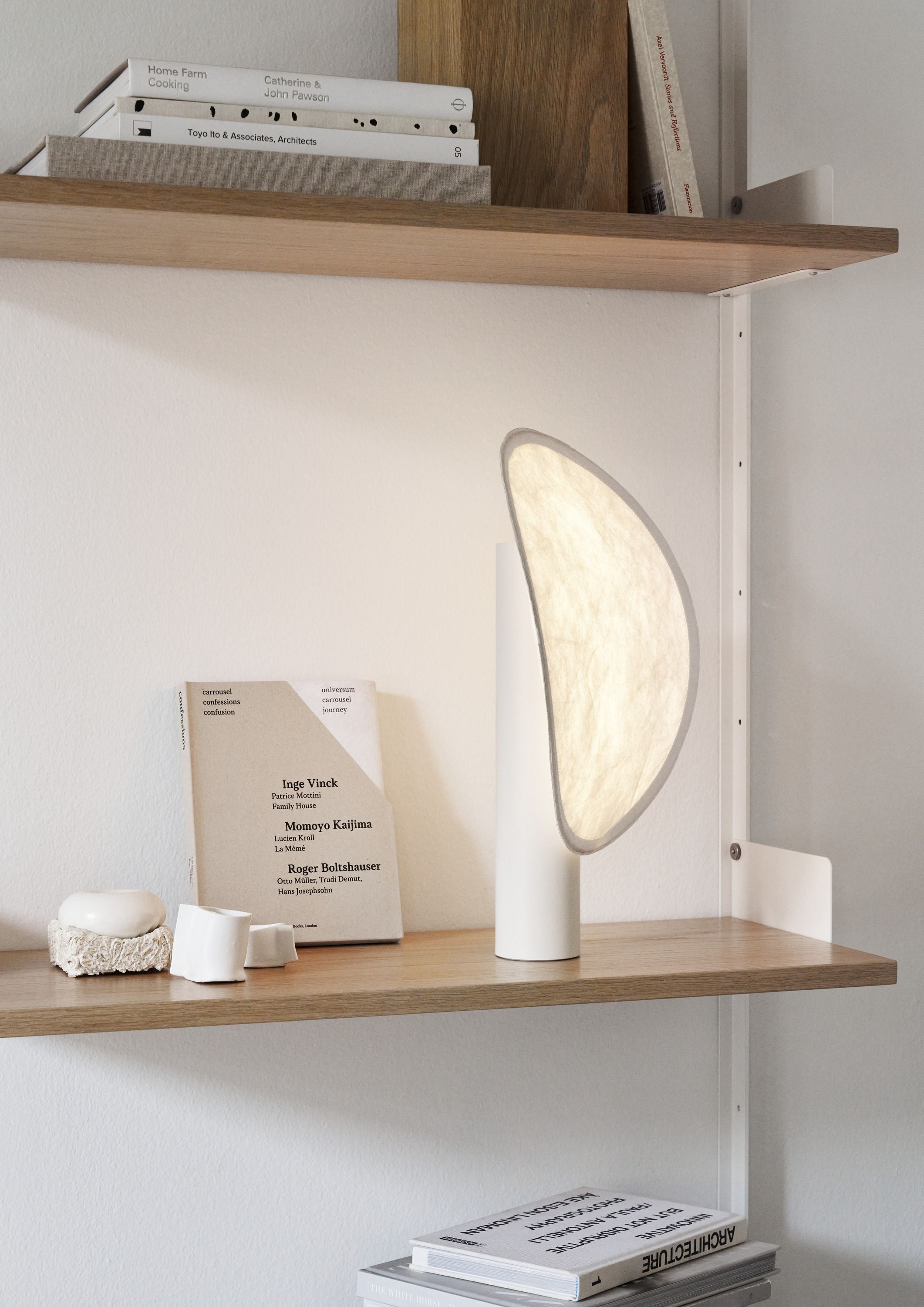 New Works Lampe de table portable tendue, blanc