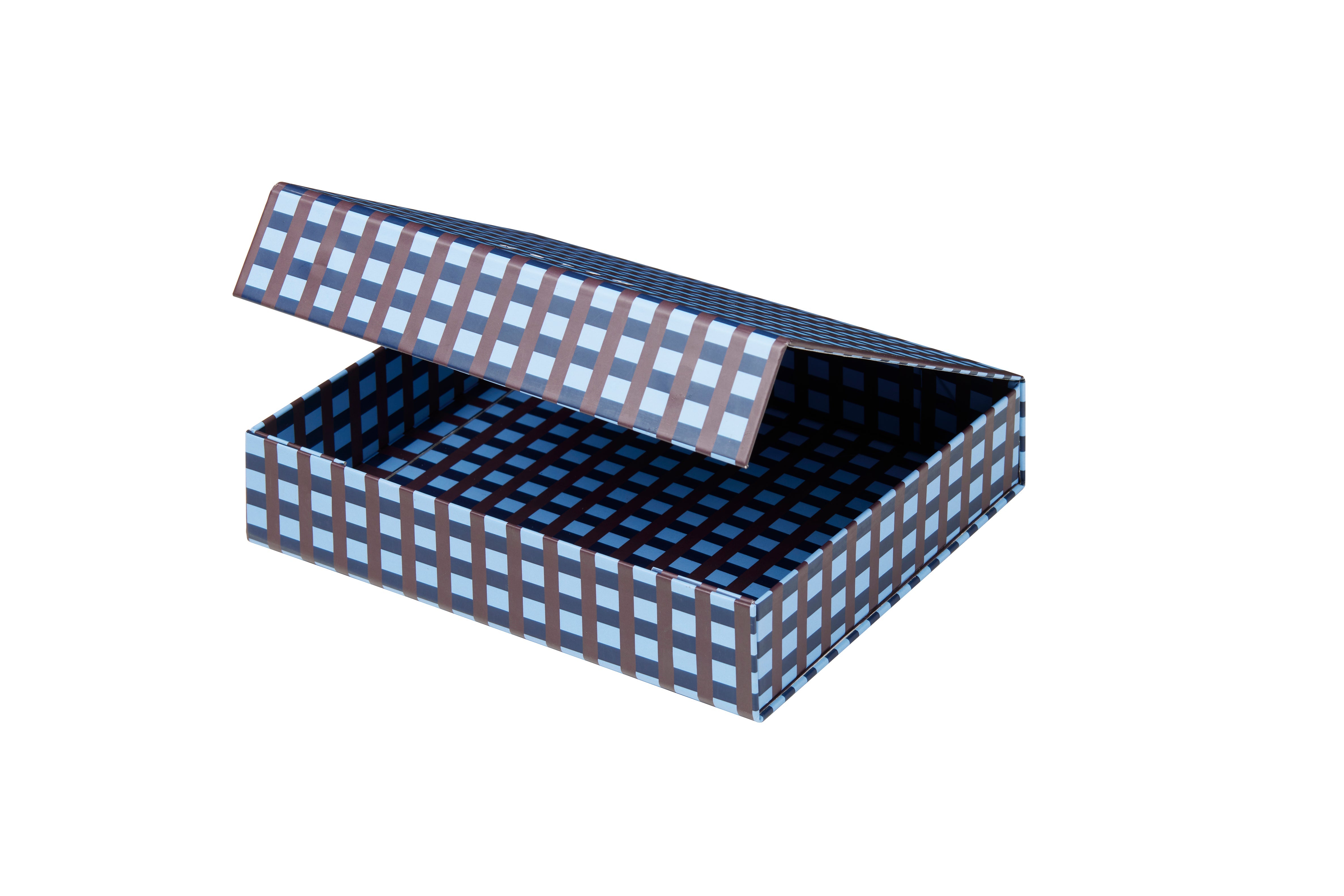 Notem Studio BILLE Box Small, Blue und Brown Check