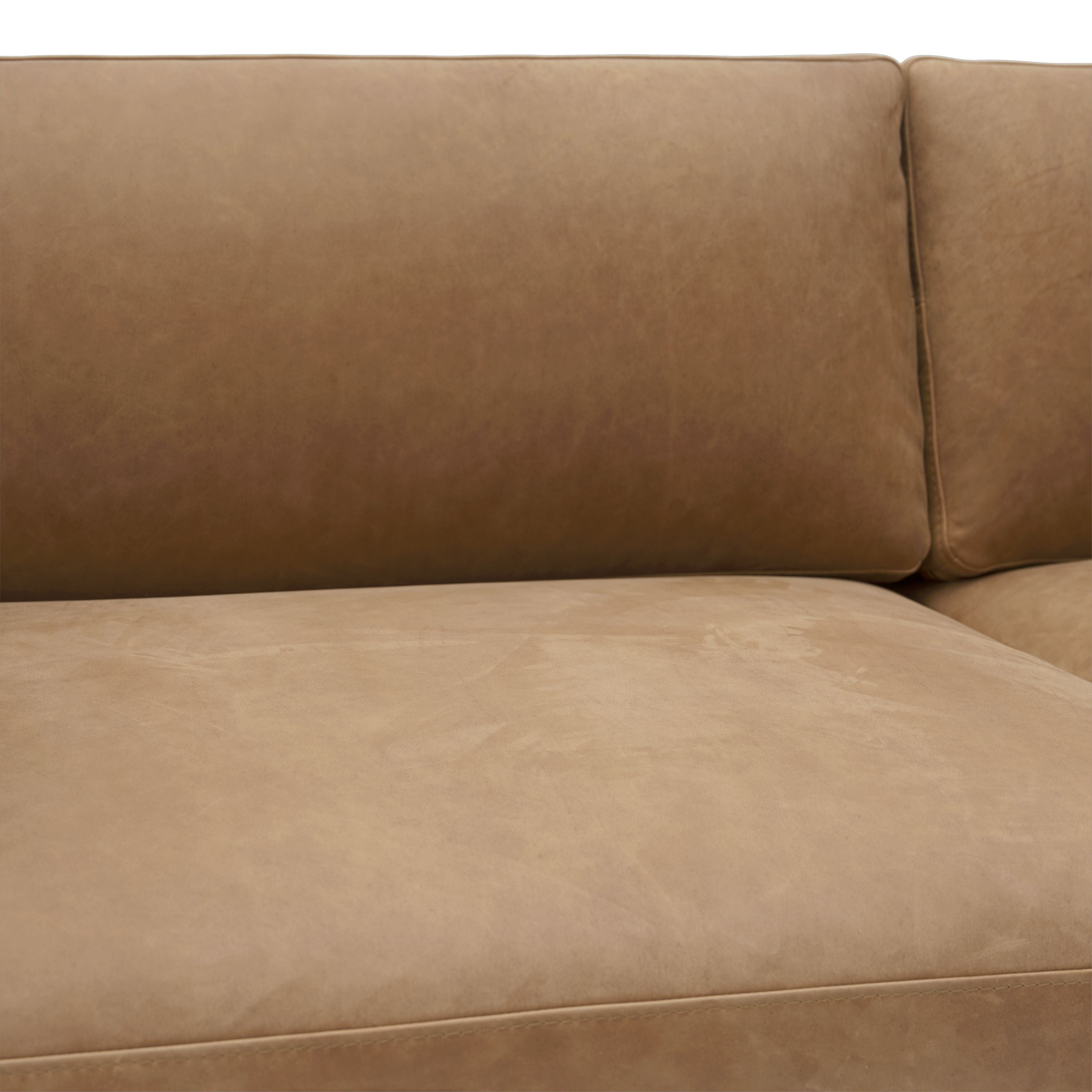 Muuto Overzicht Sofa 3 -zits Grace Leather, Camel/Aluminium