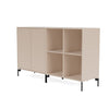 Coppia Montana Classic Sideboard con gambe, argilla/nero