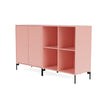 Coppia Montana Classic Sideboard con gambe, rubino/nero