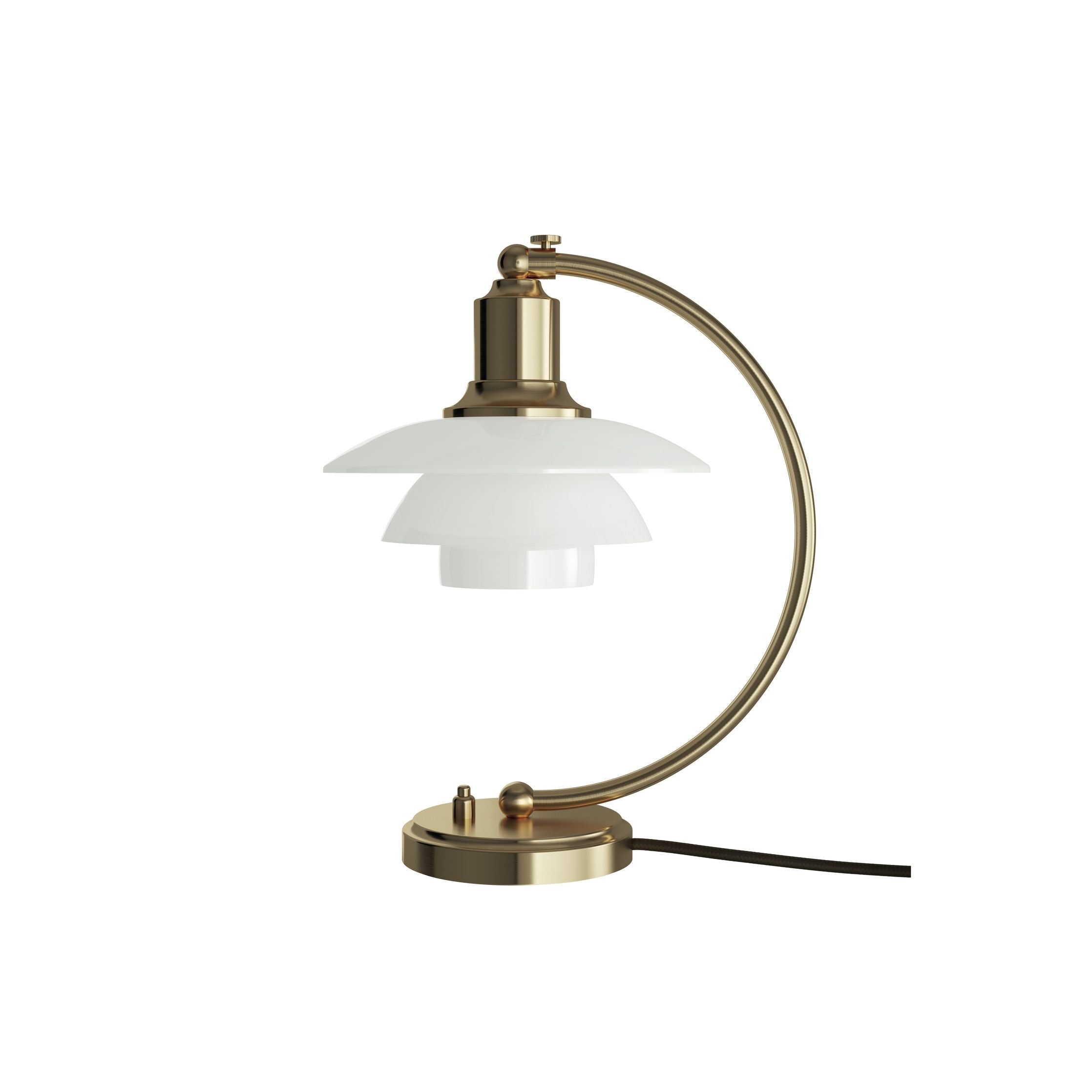 Louis Poulsen Ph 2/2 Luna Table Lamp, Brass/Opal Glass