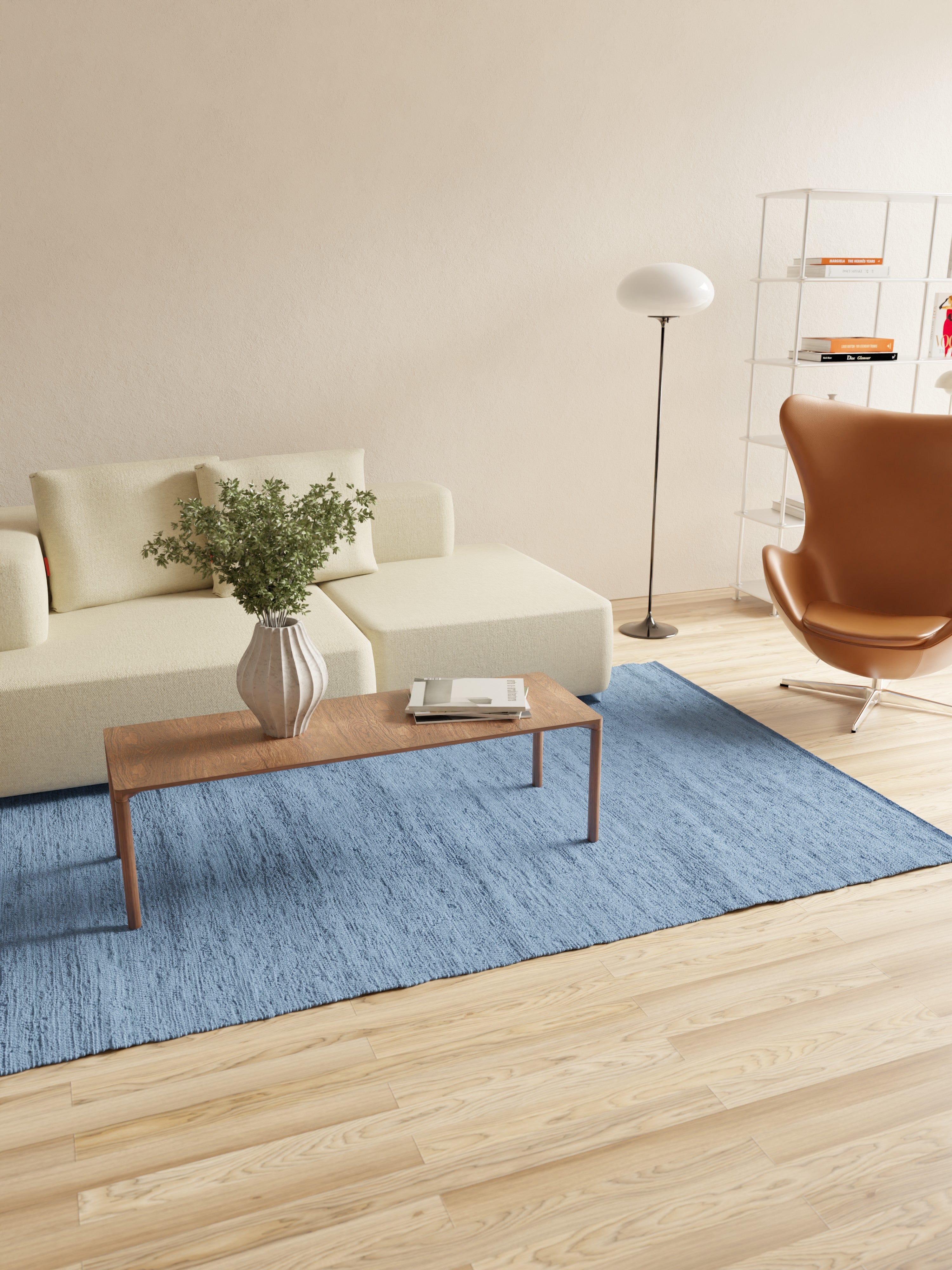 Rug Solid Katoenen tapijt 170 x 240 cm, Pacific