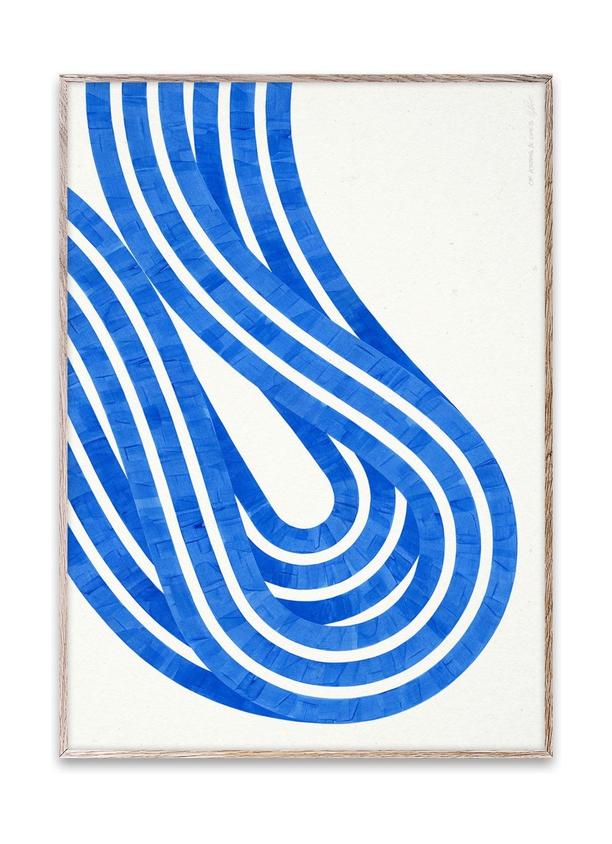Entropía colectiva de papel azul 02 póster, 30x40 cm