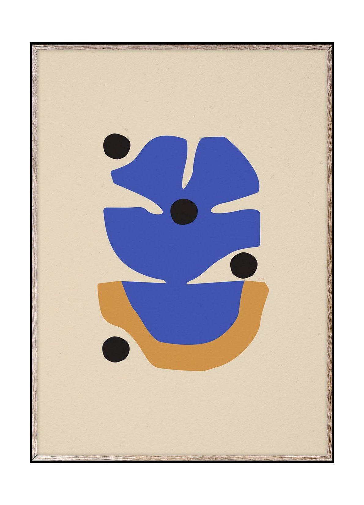 Paper Collective Flor Azul Poster, 50x70 Cm
