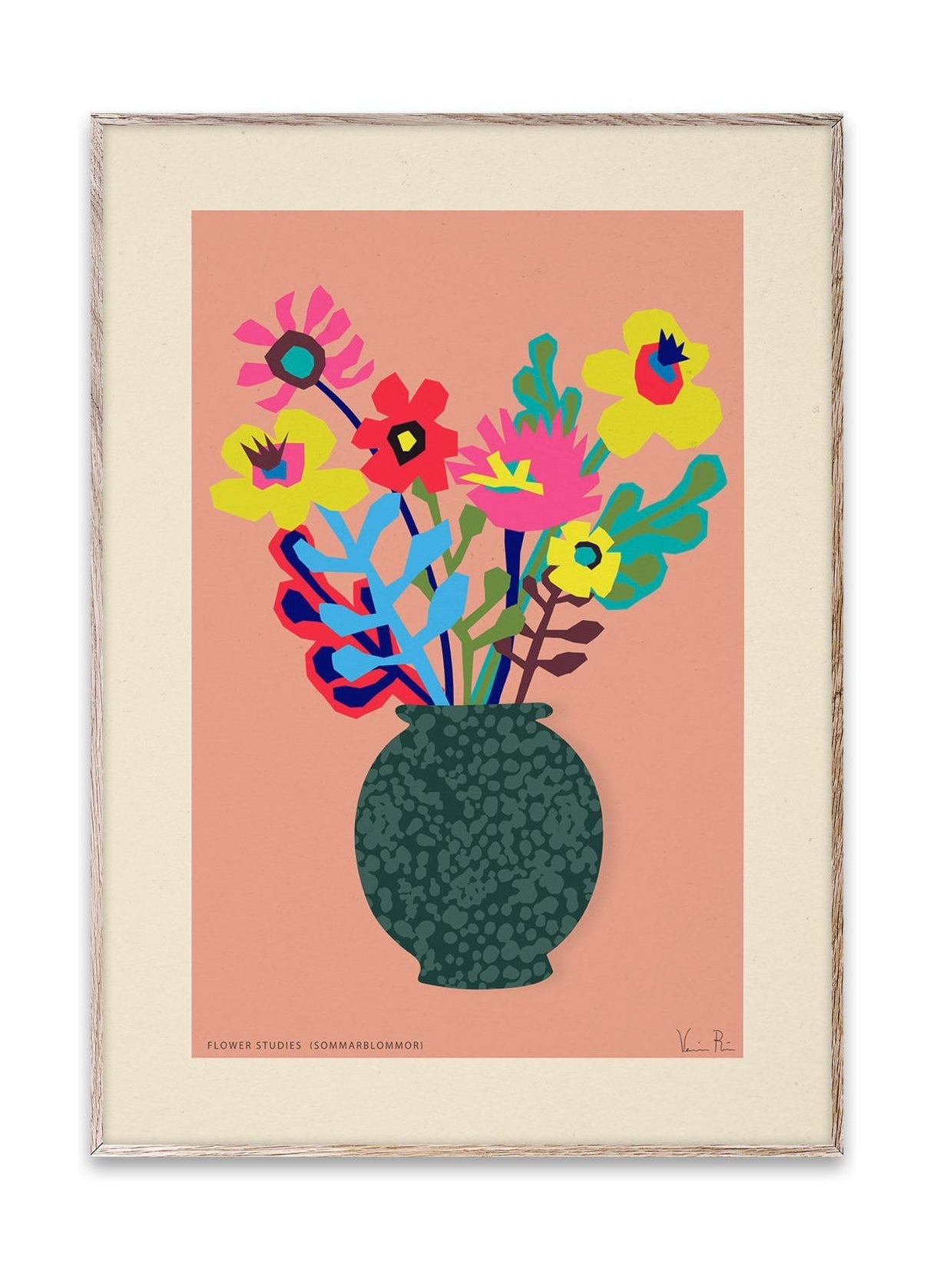 Poster di fiori collettivi di carta 02 (Sommarblommar), 30x40 cm