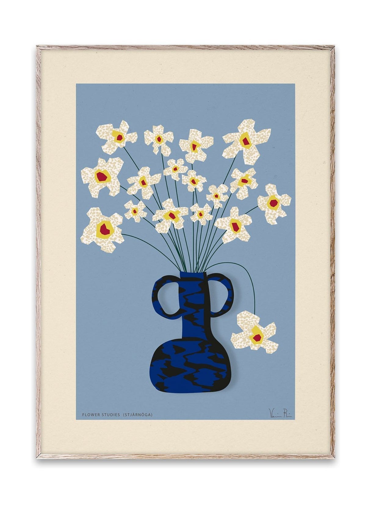 Poster di fiori collettivi di carta 04 (Stjärnöga), 50x70 cm