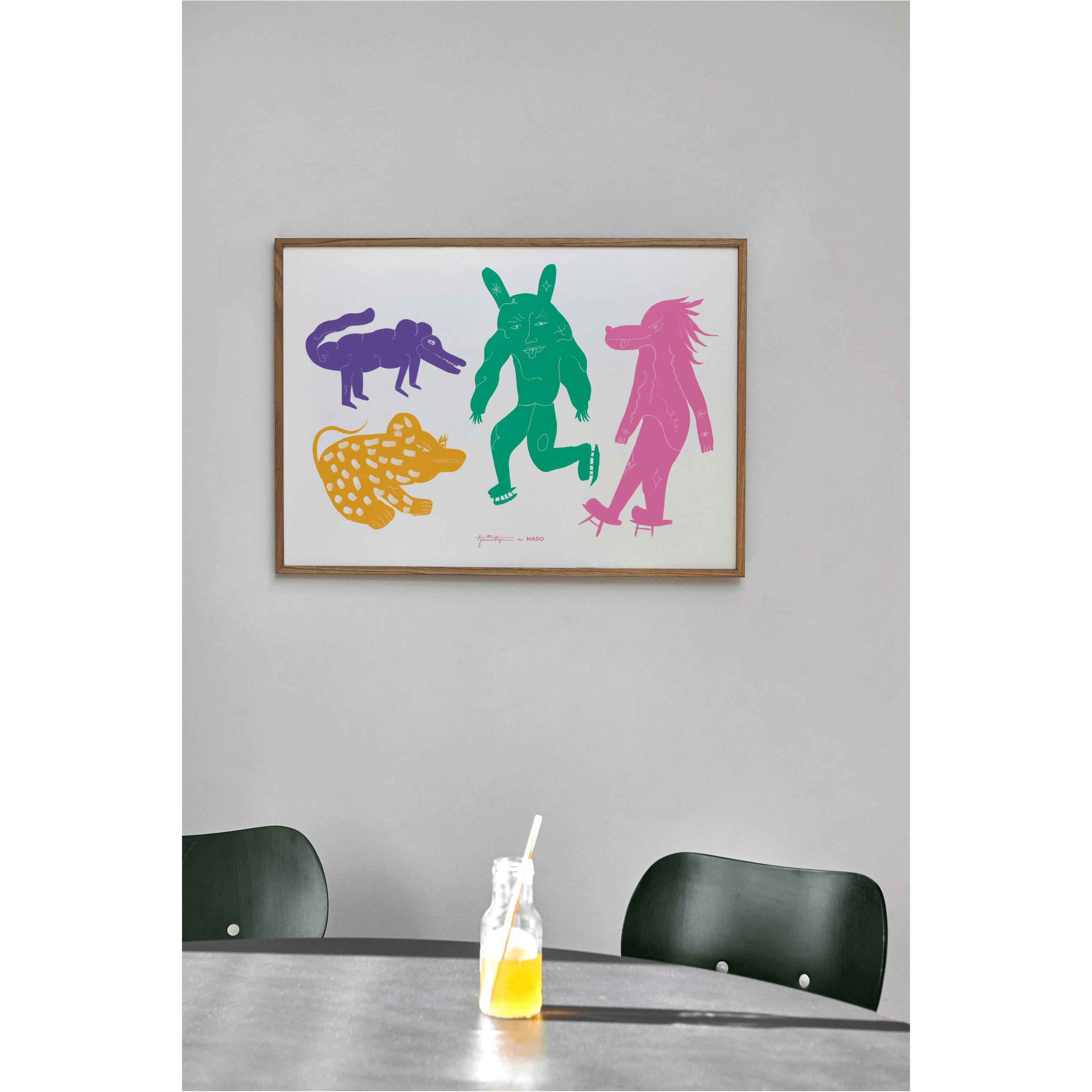 Paper Collective - Four Creatures Poster