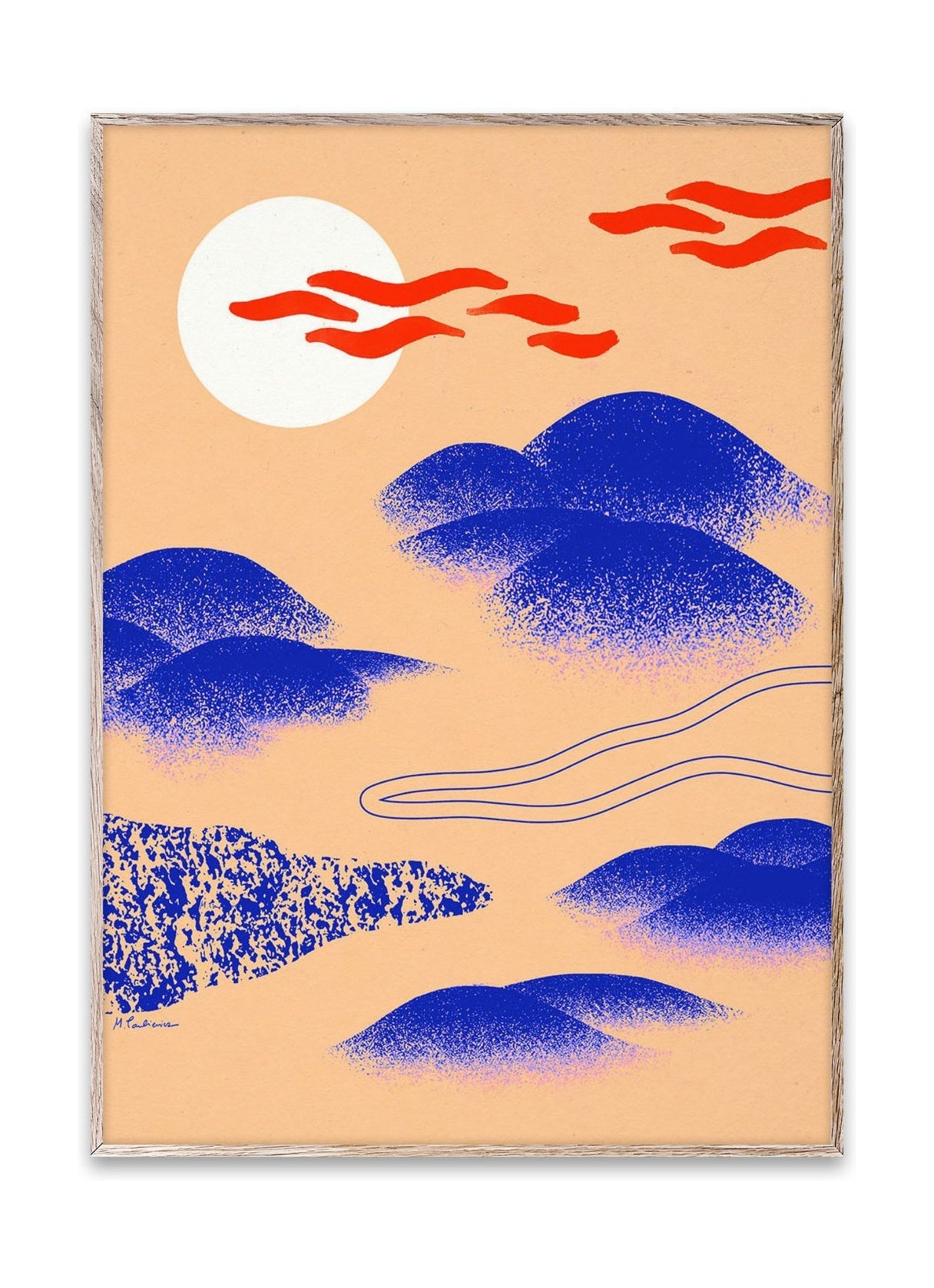 Paper Collective Japanische Hügel Poster, 30x40 Cm