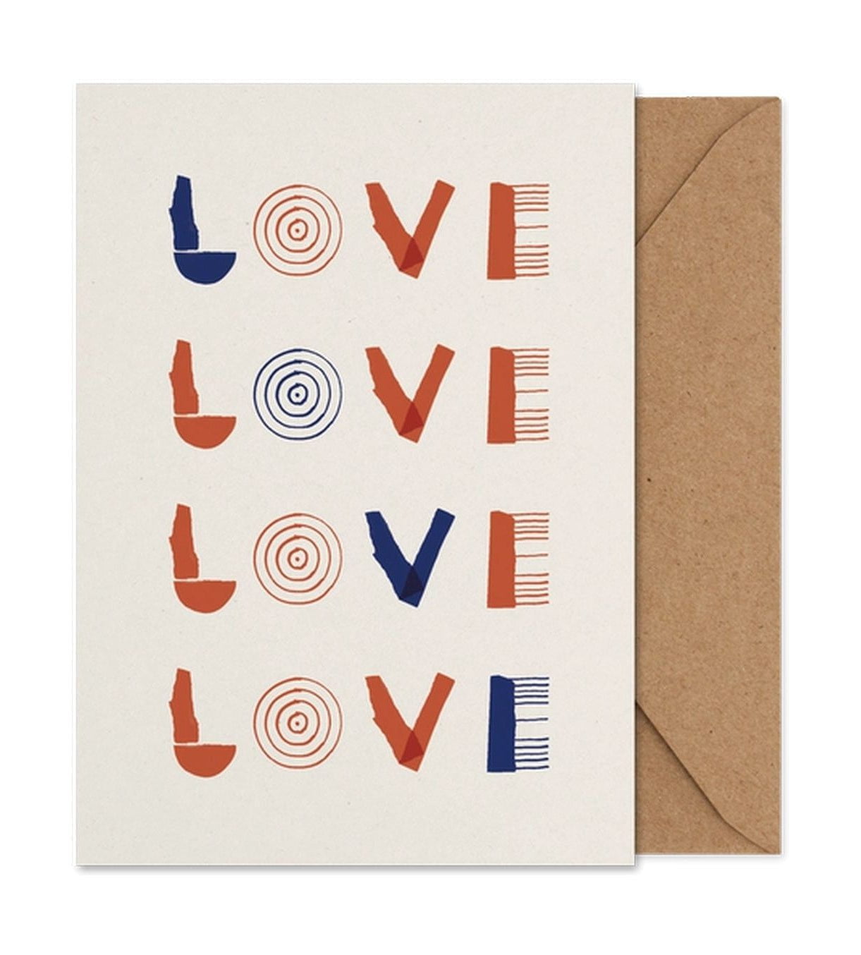 Cartel de la tarjeta de arte plegada de amor colectivo de papel, A5