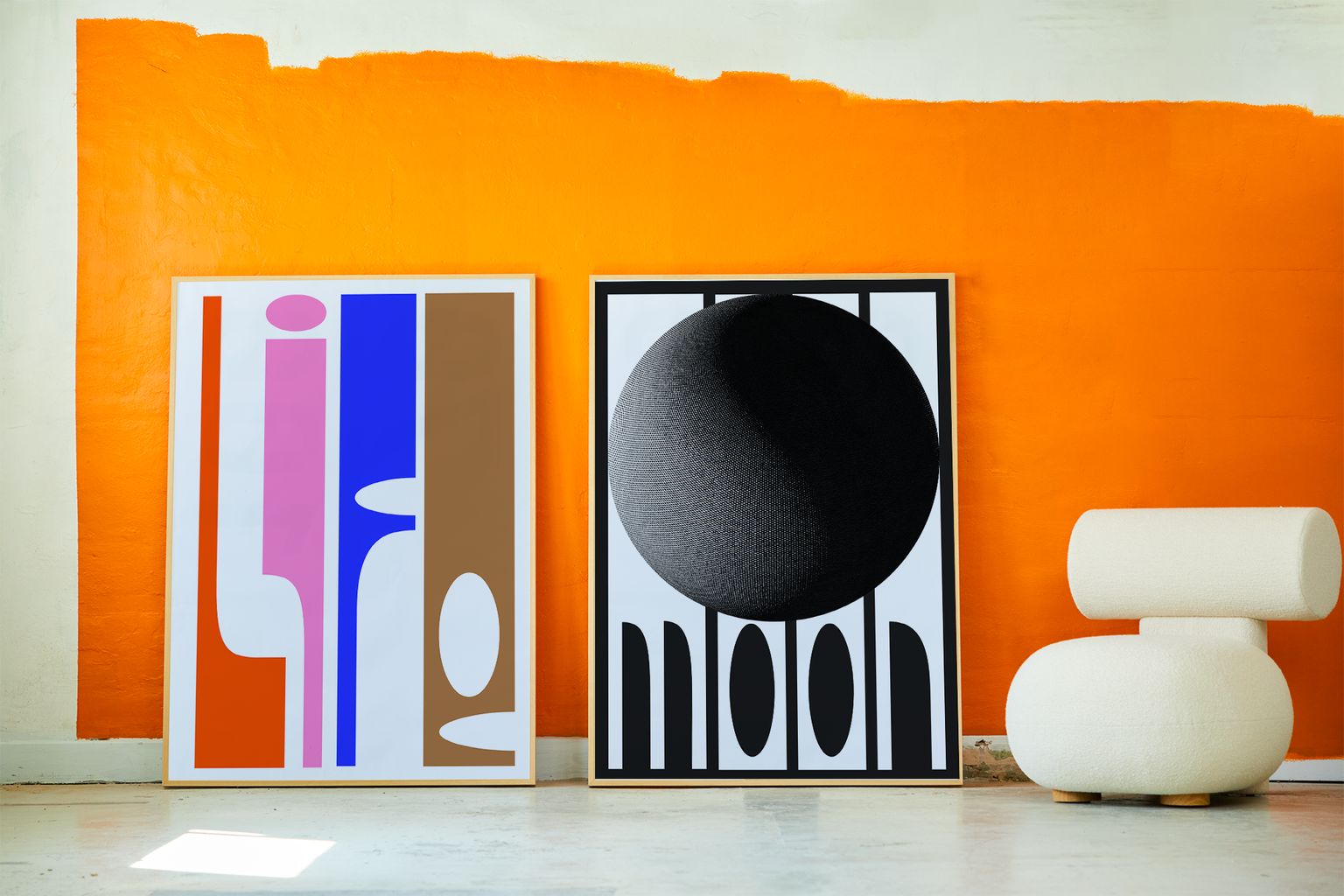 Paper Collective Affiche de la lune, 30x40 cm