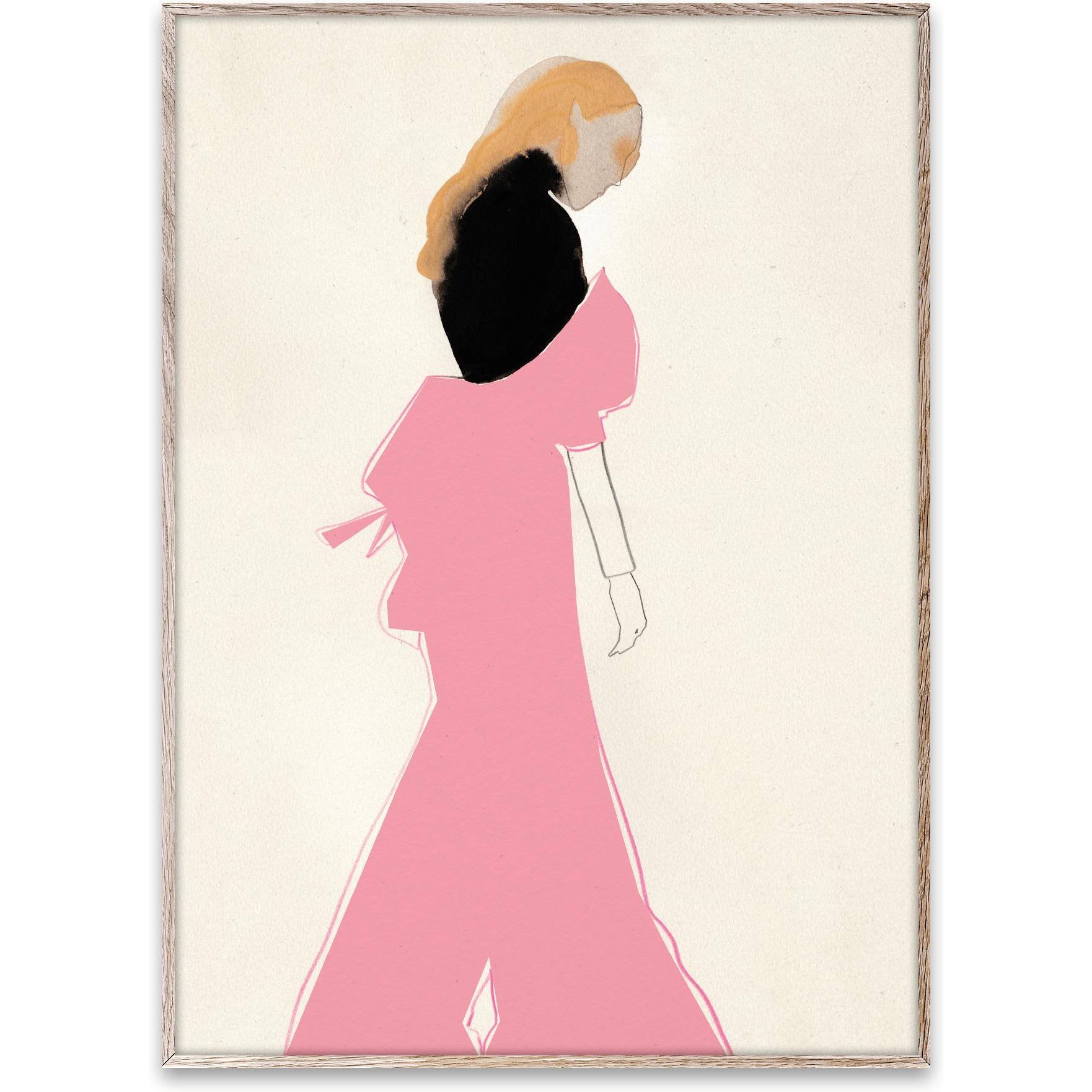 Paper Collective Pink Dress Poster, 50x70 Cm