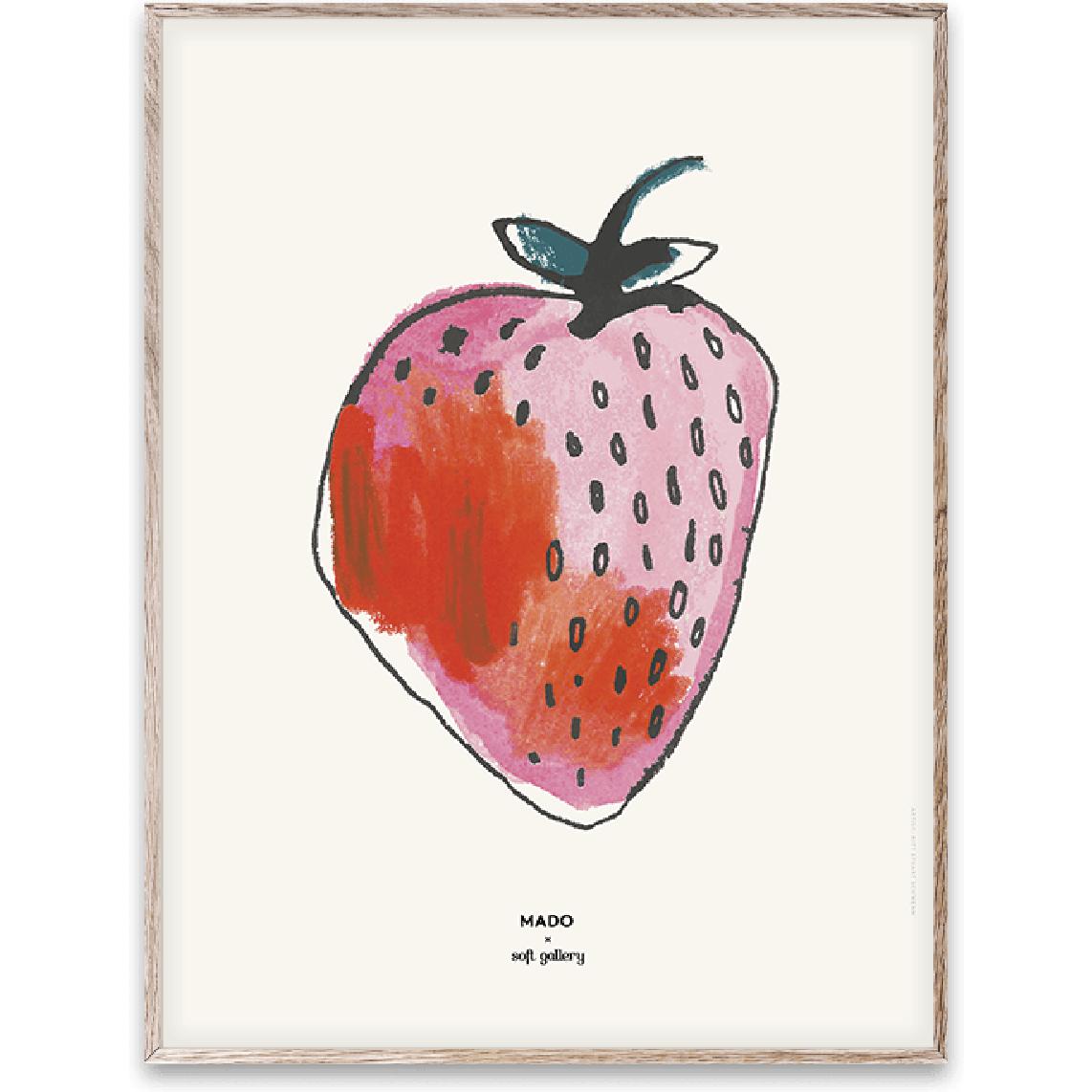 Paper Collective Strawberry Poster, 30x40 Cm