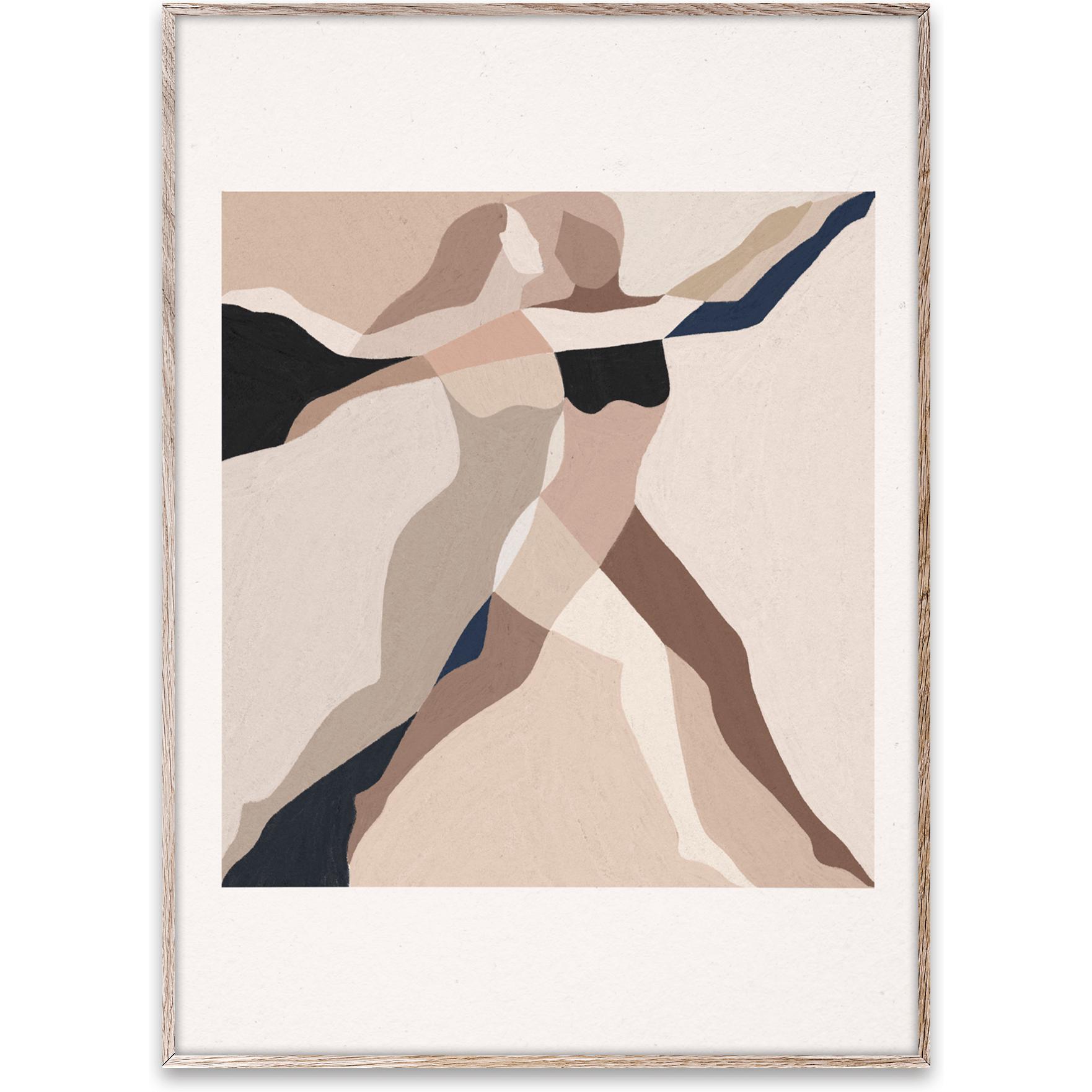 纸集合两位舞者海报，50x70厘米