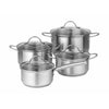 Pillivuyt Gourmet Loire Pot Set With Glass Lid 8 Pcs