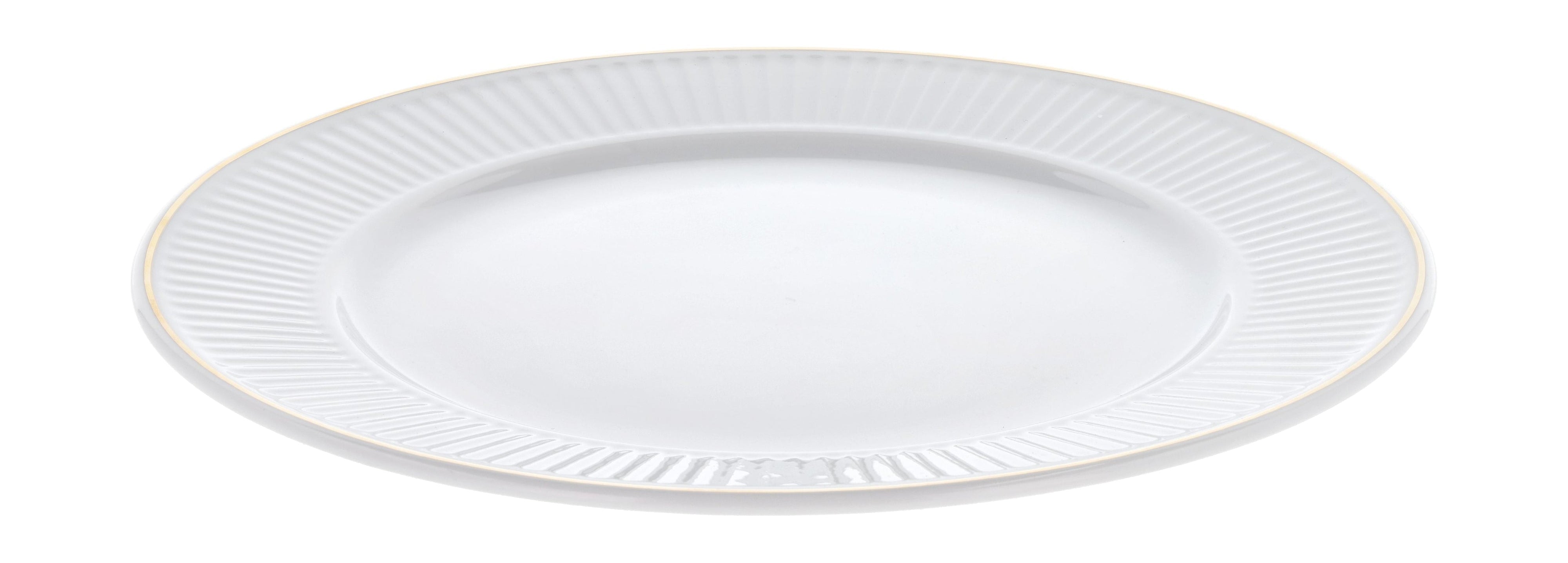 Pillivuyt plisse plato blanco/oro mate, Ø22 cm