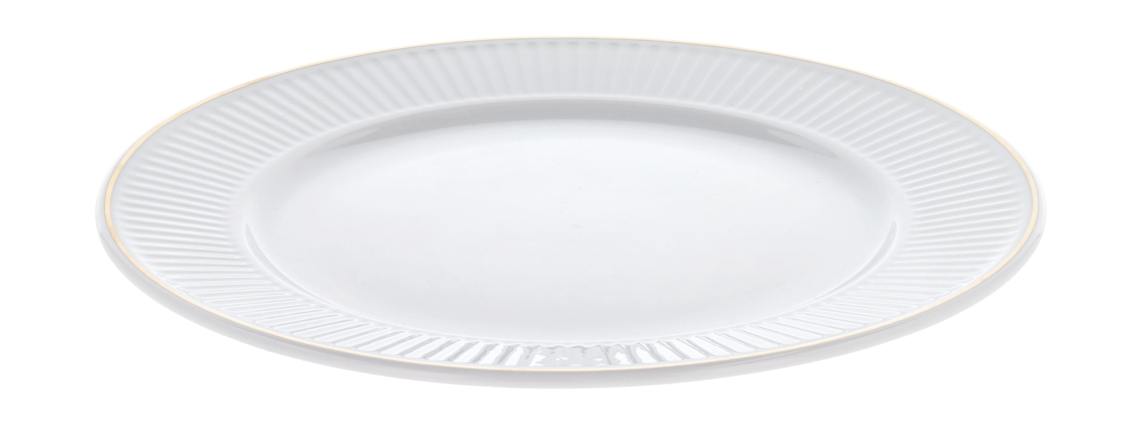Piatto di pillovuyt Plate White/Matt Gold, Ø28 cm