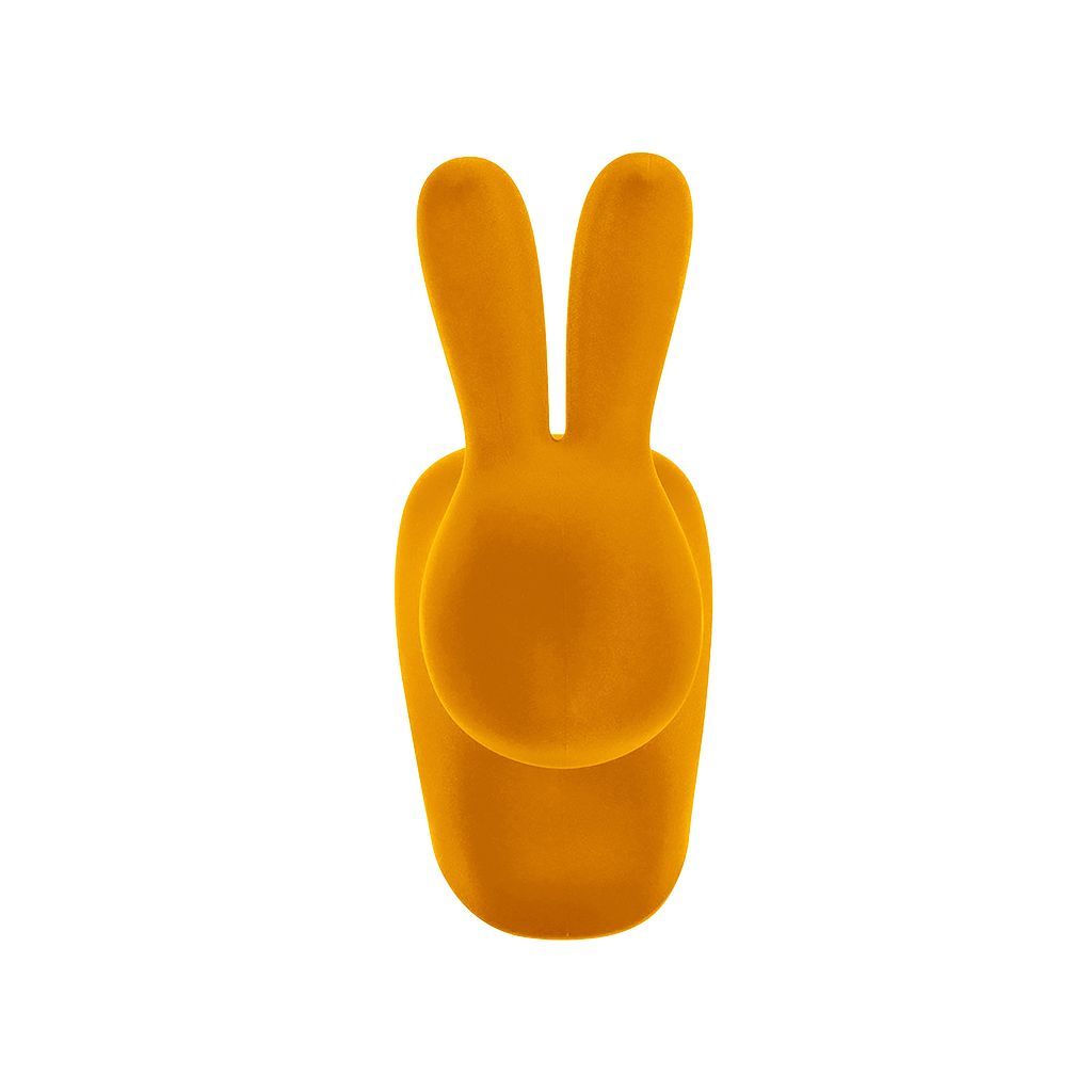 Qeeboo Bunny -stoel fluwelen afwerking, donker goud