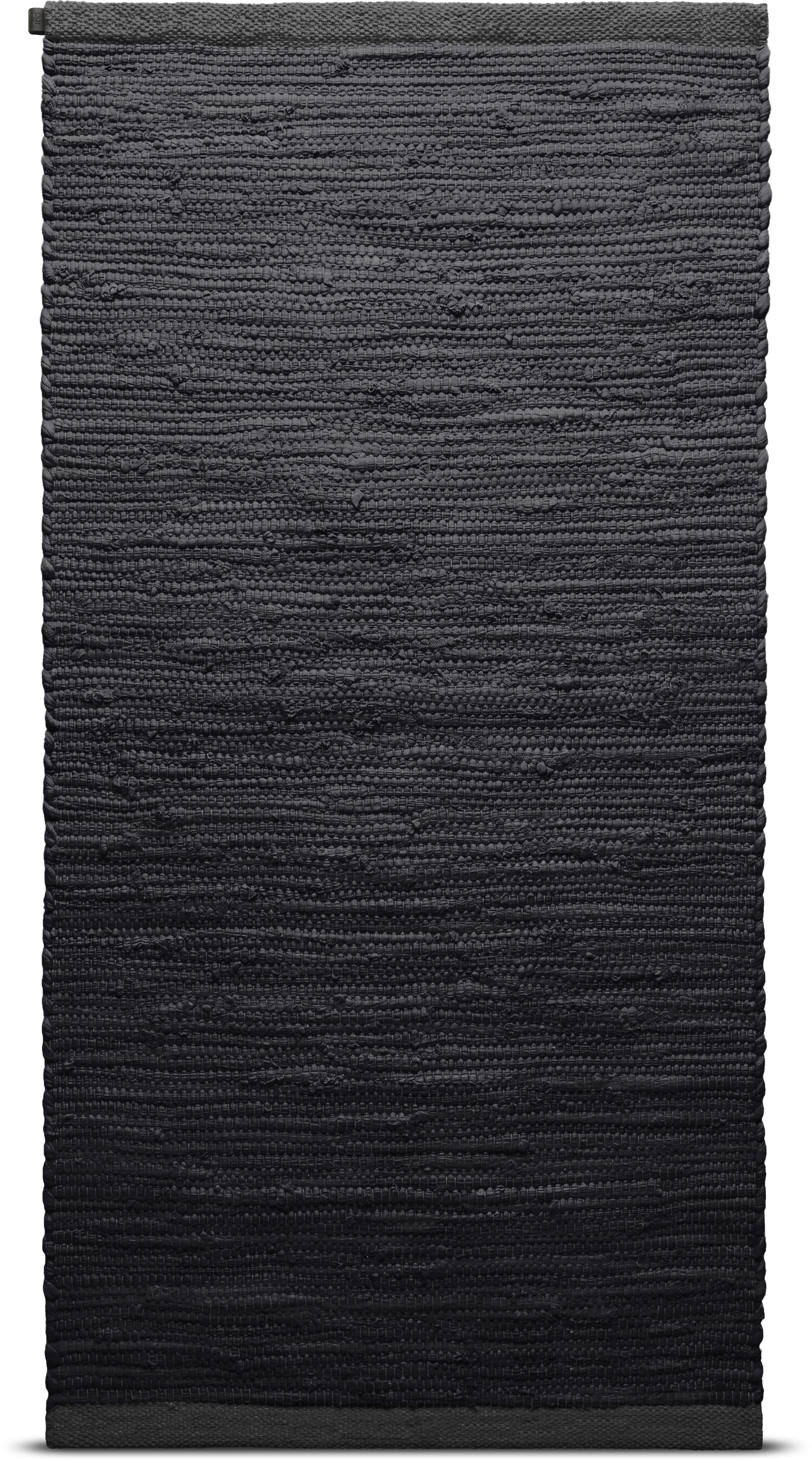 Rug Solid Tapis coton 65 x 135 cm, charbon de bois