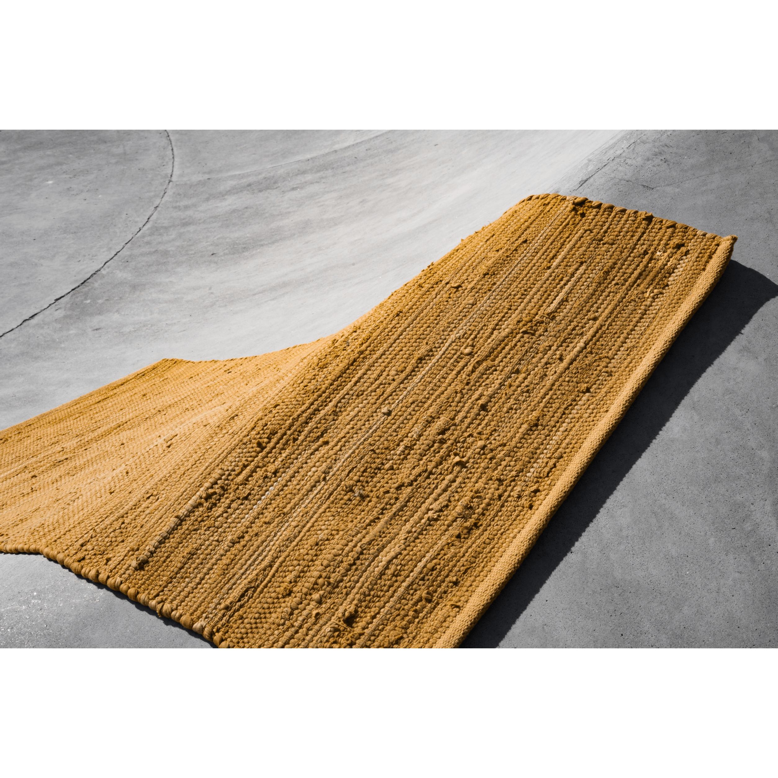 Rug Solid Tapis coton ambre brunis, 140 x 200 cm