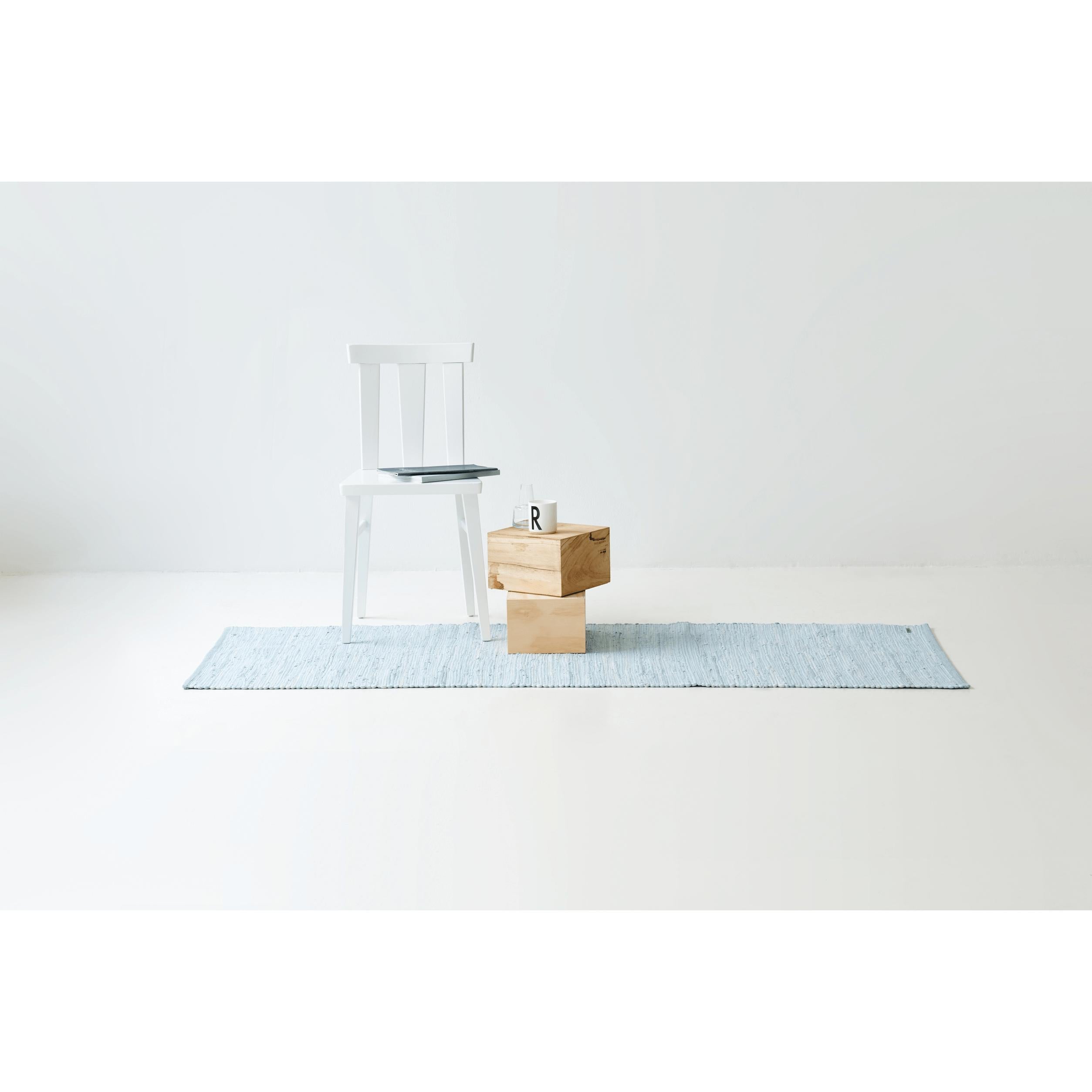 Rug Solid Daydream de tapis coton bleu, 75 x 300 cm