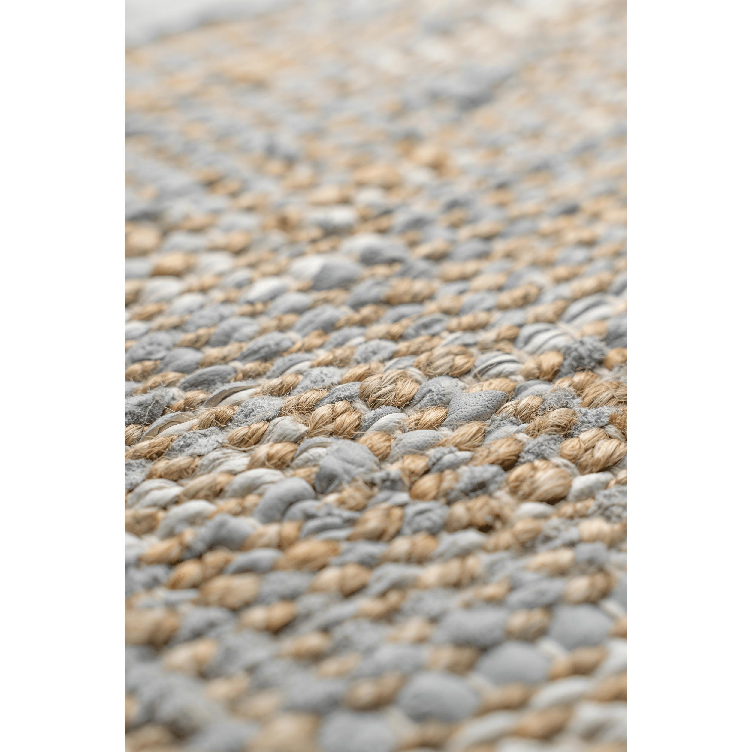 Rug Solid Jute tæppe glat grå, 75 x 200 cm