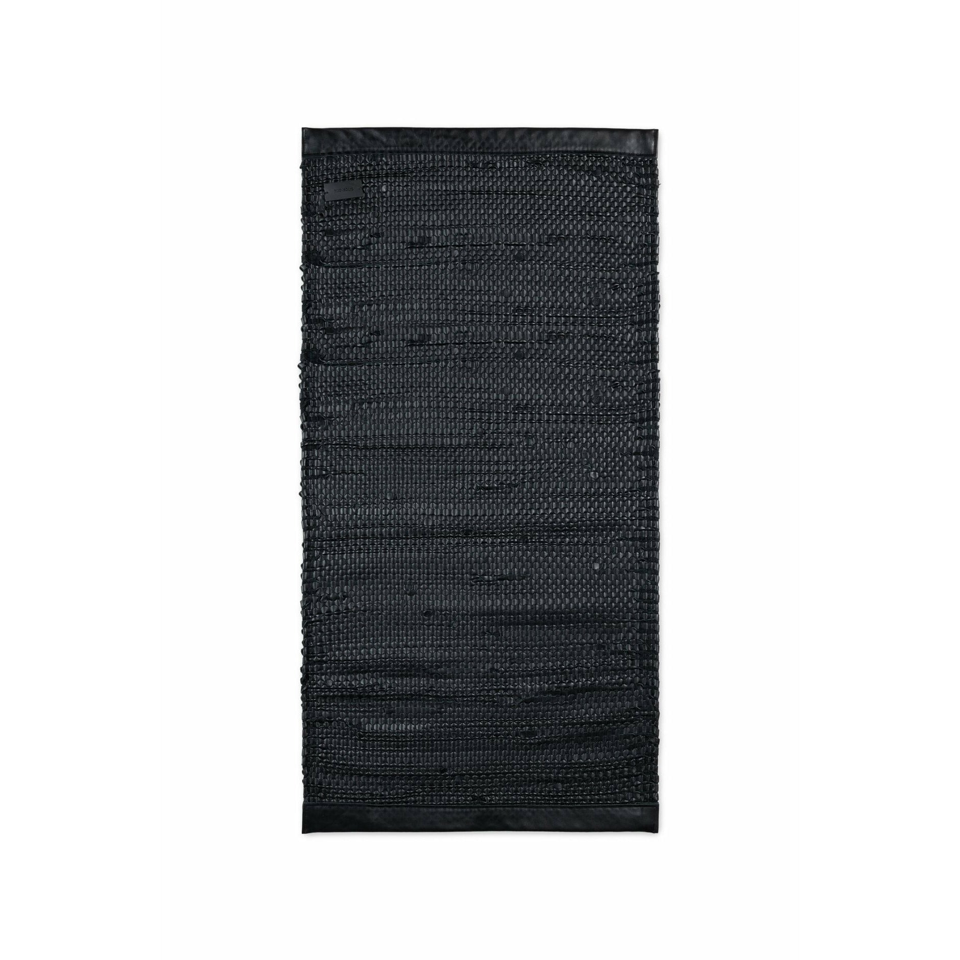 Alfombra sólida alfombra de alfombra negra, 65 x 135 cm