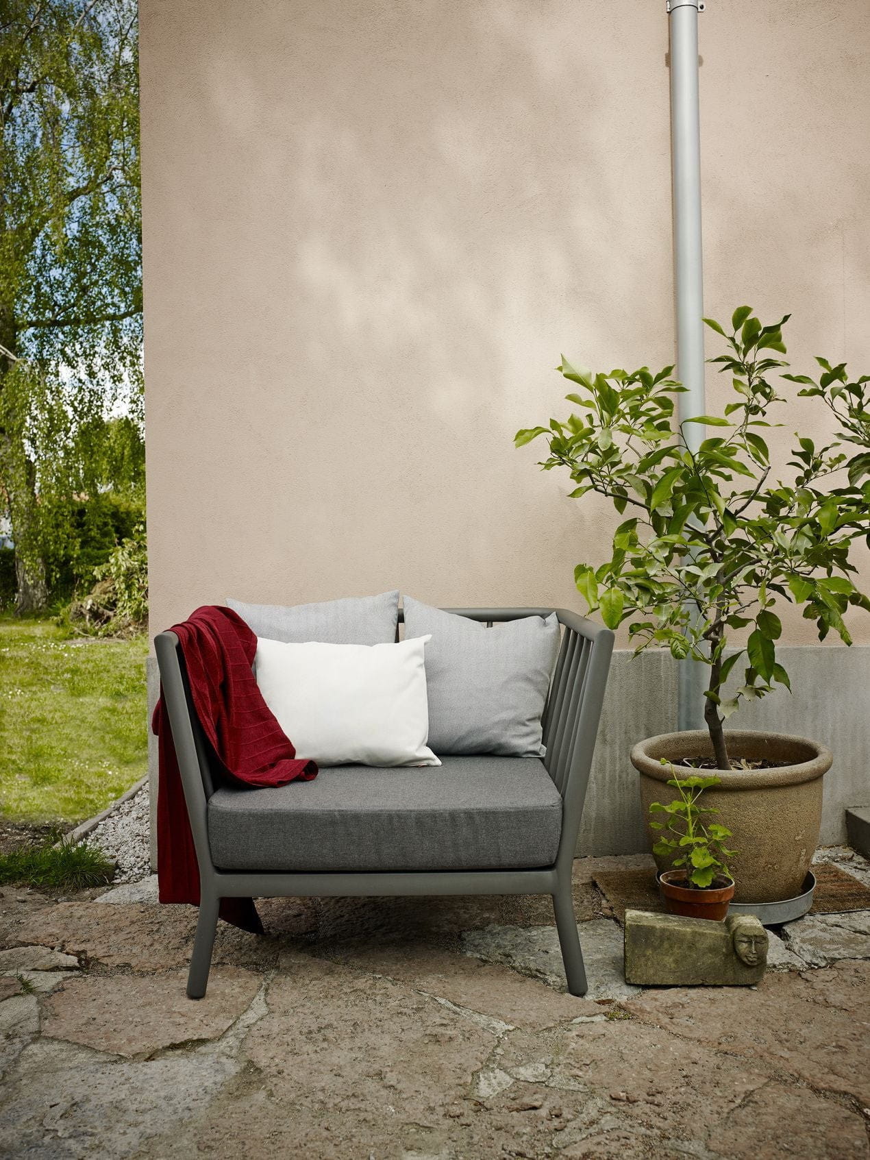 Skagerak Tradition Lounge Chair, Anthracite/Dark Grey
