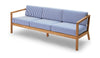 Skagerak Virkelyst 3 Seater Sofa, Sea Blue Stripe