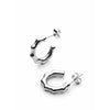 Skultuna Boucles d'oreilles Bambou Petit acier poli, Ø1,5 cm