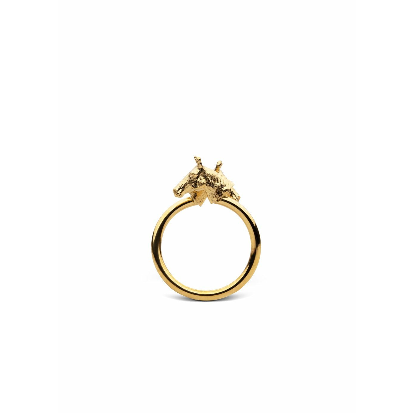 Skultuna Chêne ring hästring litet guld pläterat, Ø1,6 cm