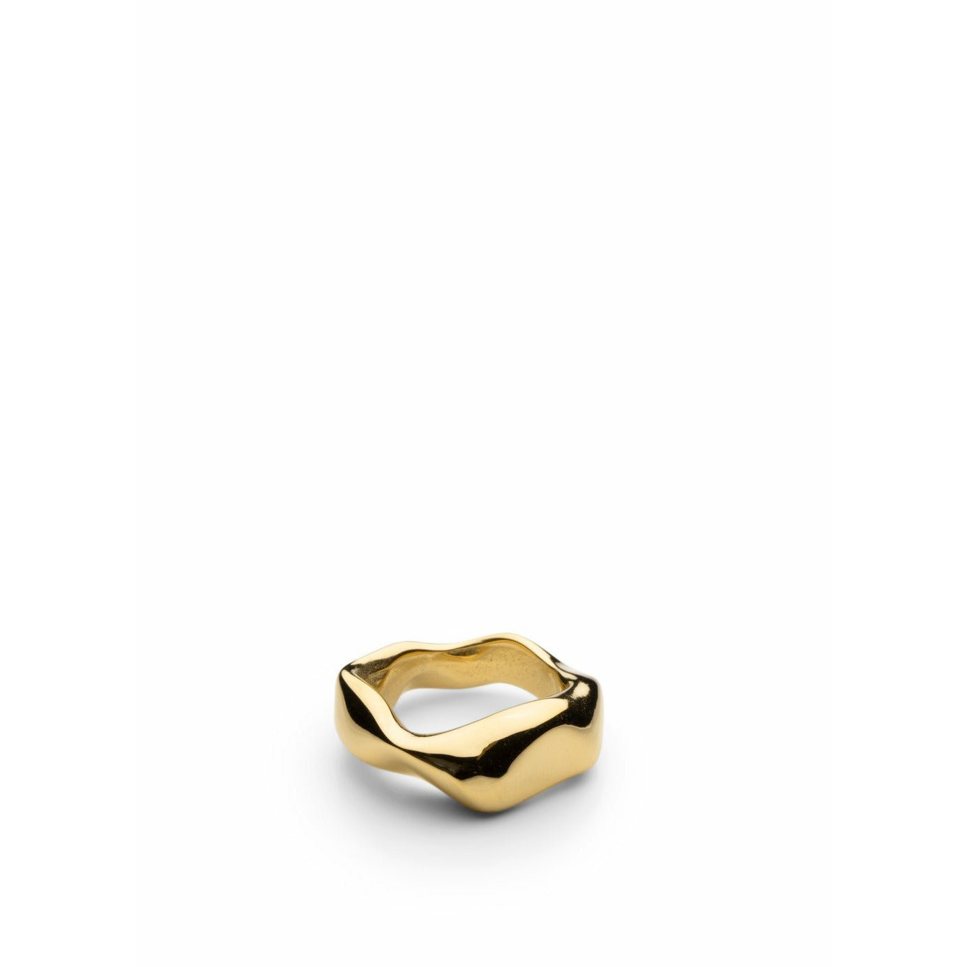 Skultuna Dikke petit ring groot goud vergulde, Ø1,97 cm