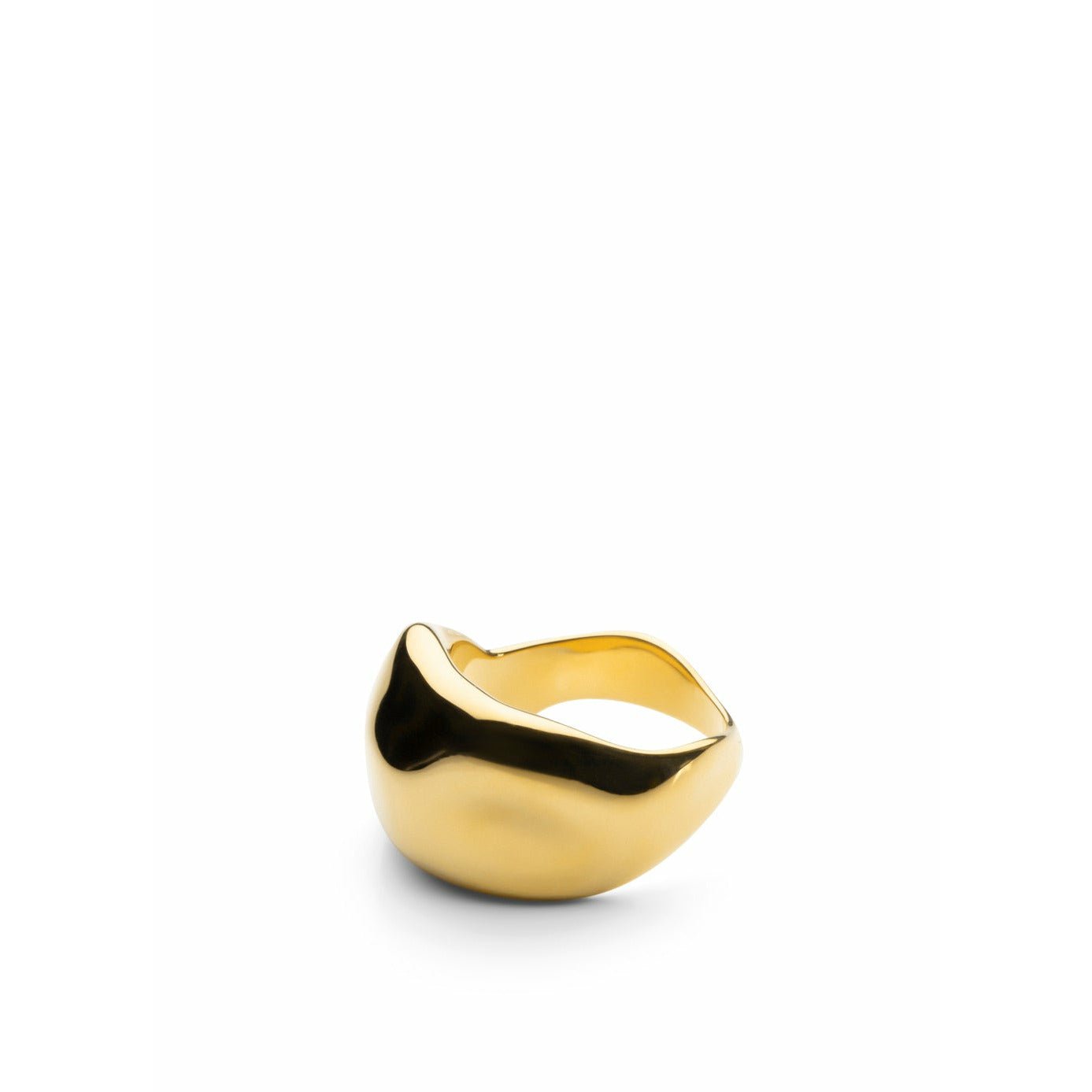 Skultuna Dikke ring groot goud vergulde, Ø1,97 cm