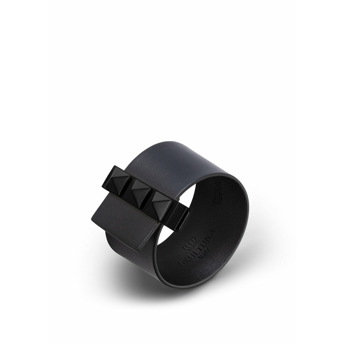 Skultuna Fermoir rivets bracelet mince noir 38 mm L 17 et 18 cm, noir
