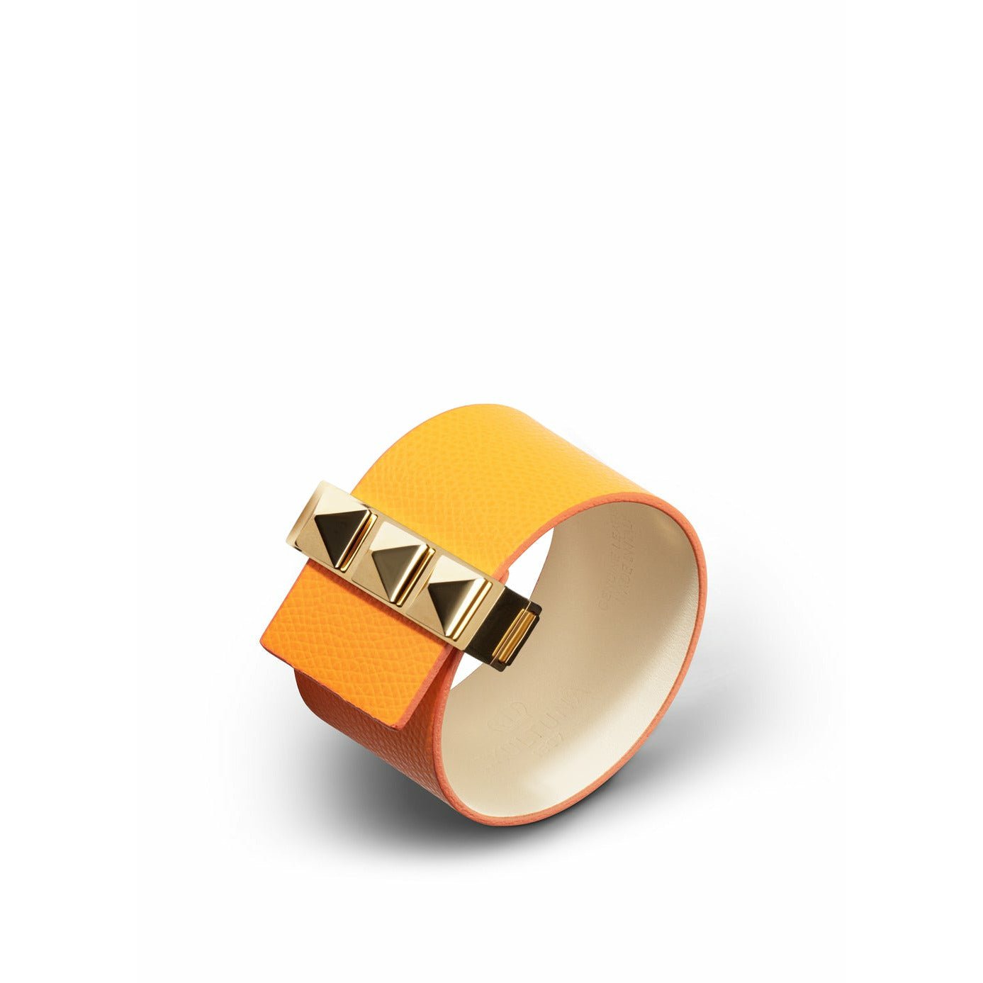 Skultuna Klinknagels dunne armband goud vergulde 38 mm l 17 & 18 cm, oranje