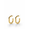 Skultuna Boucles d'oreilles glamour 316 l en acier plaqué d'or, Ø2,2 cm