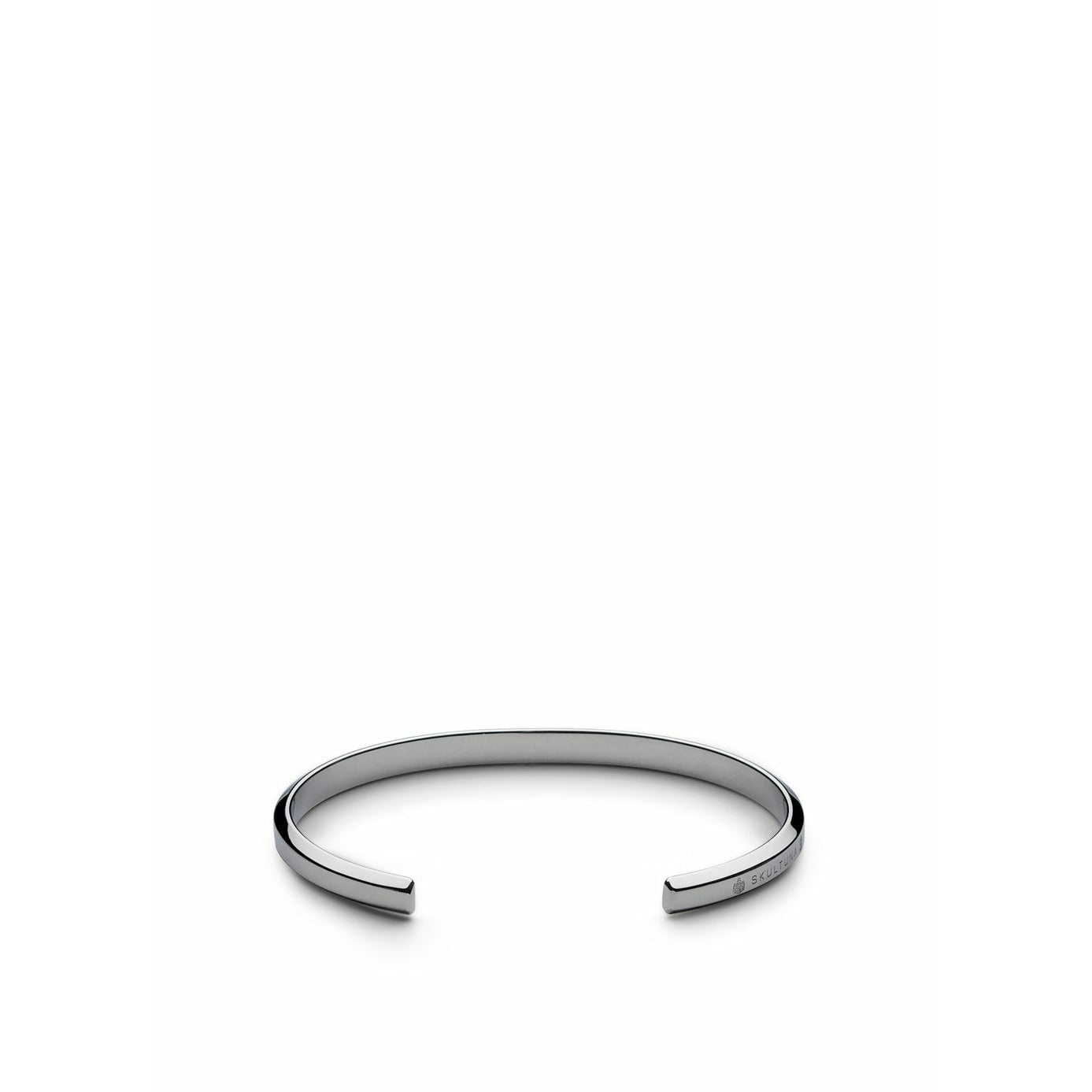 Skultuna Icon dunne armband gemiddeld gepolijst staal Ø16,5 cm, zilver