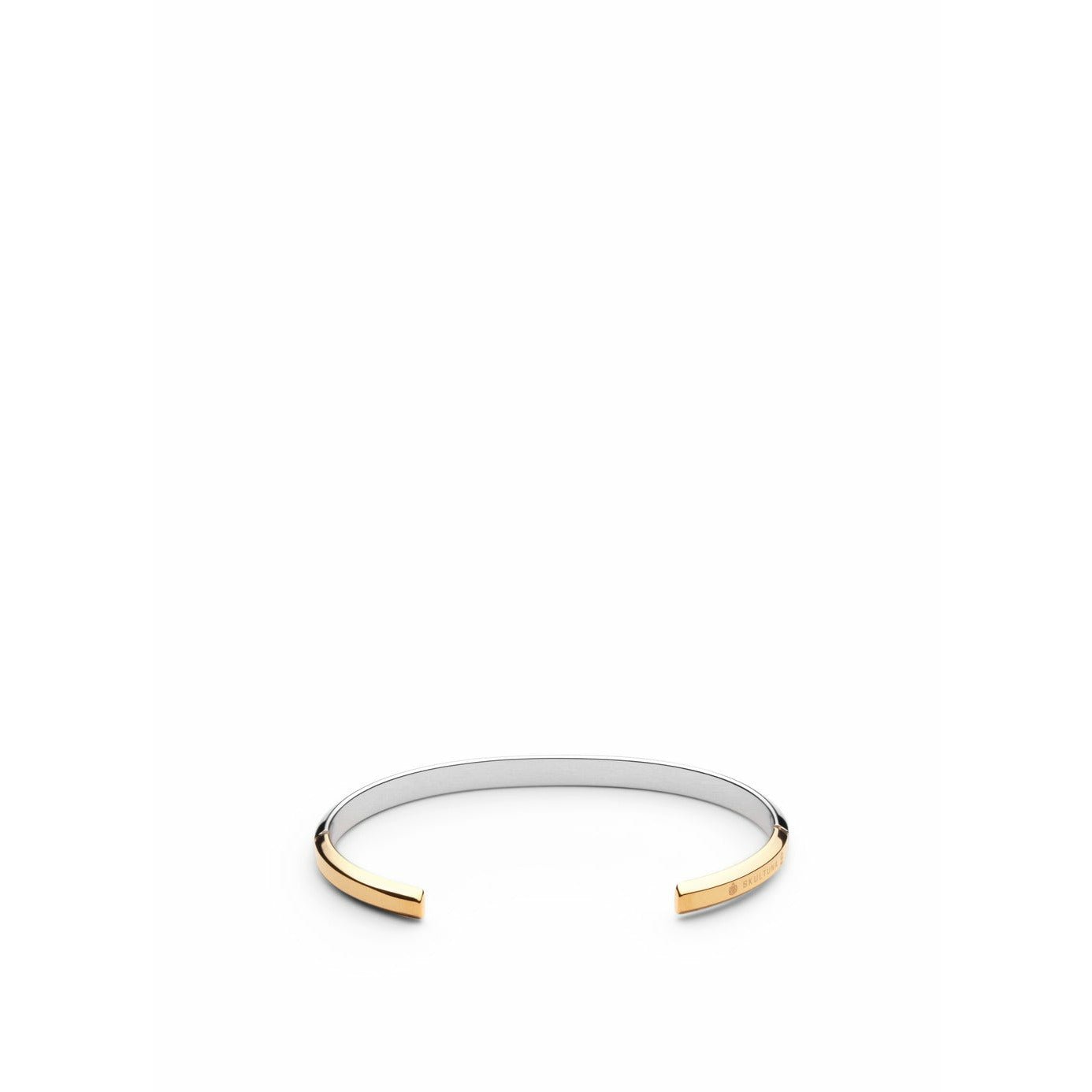 Skultuna Icon dunne armband gemiddeld gepolijst staal/goud vergulde, Ø16,5 cm