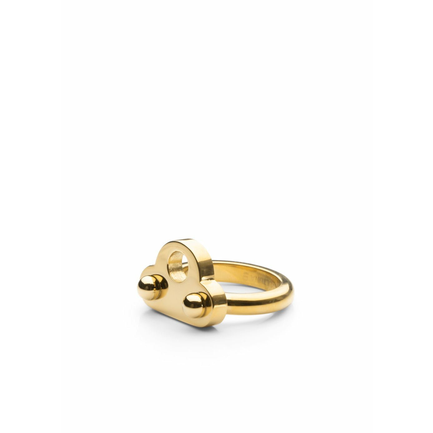 Skultuna Key Signet Ring Piccola oro placcata, Ø1,6 cm