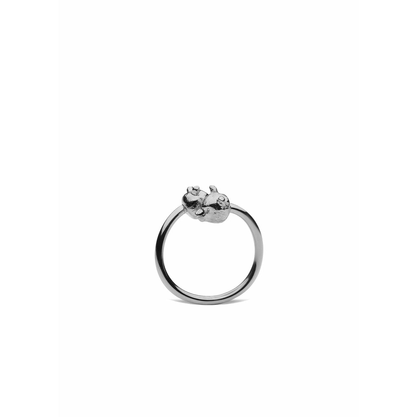 Skultuna Nordic Wildlife Bear Ring pequeño Ø1,6 cm, plata