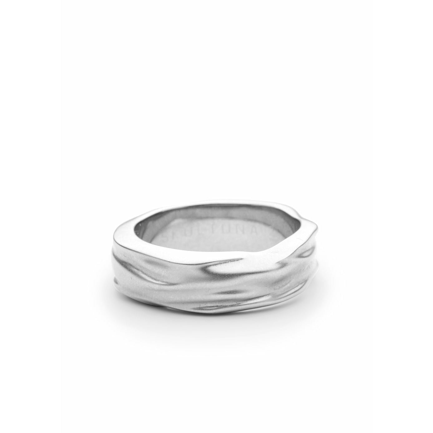 Skultuna Objetos opacos anillo grueso pequeño acero mate, Ø1,6 cm