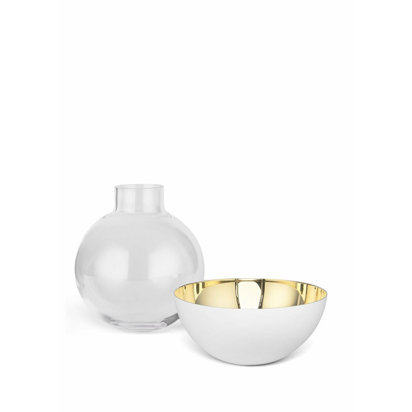 Skultuna Pomme Vase & Candlestick Large, White