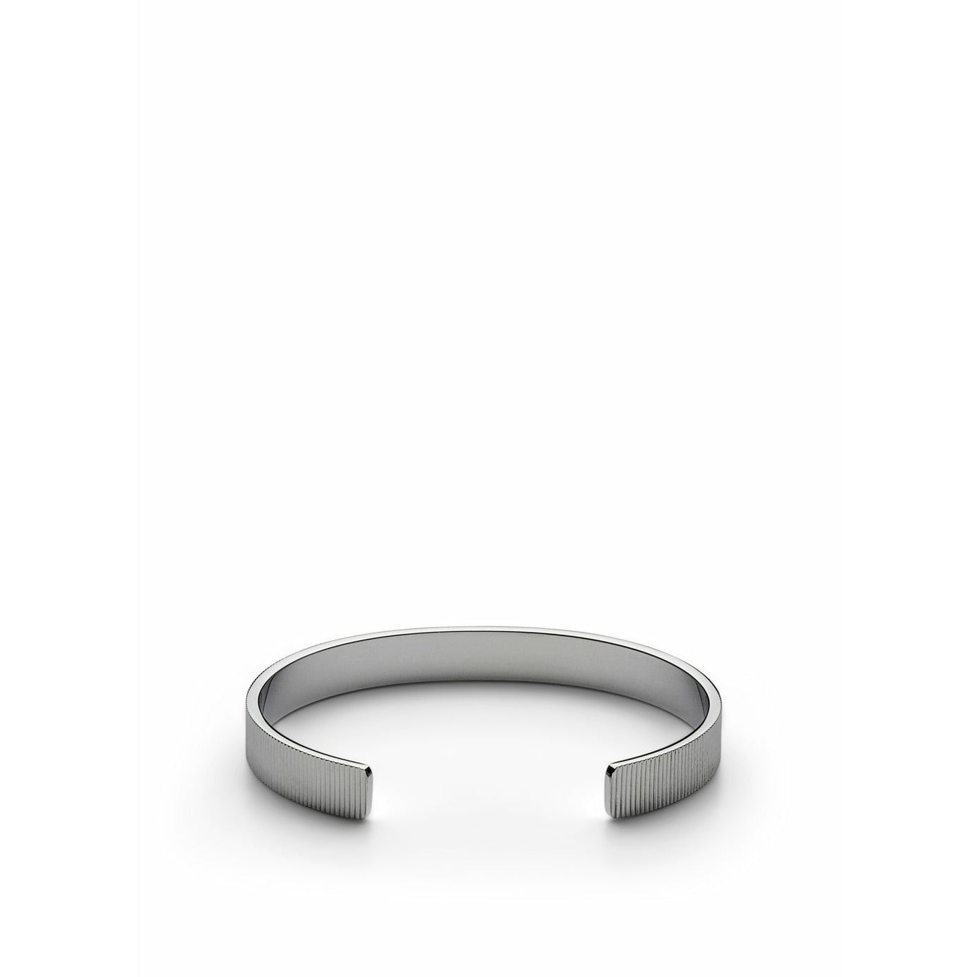 Skultuna Geribbelde armband groot gepolijst staal, Ø18,5 cm