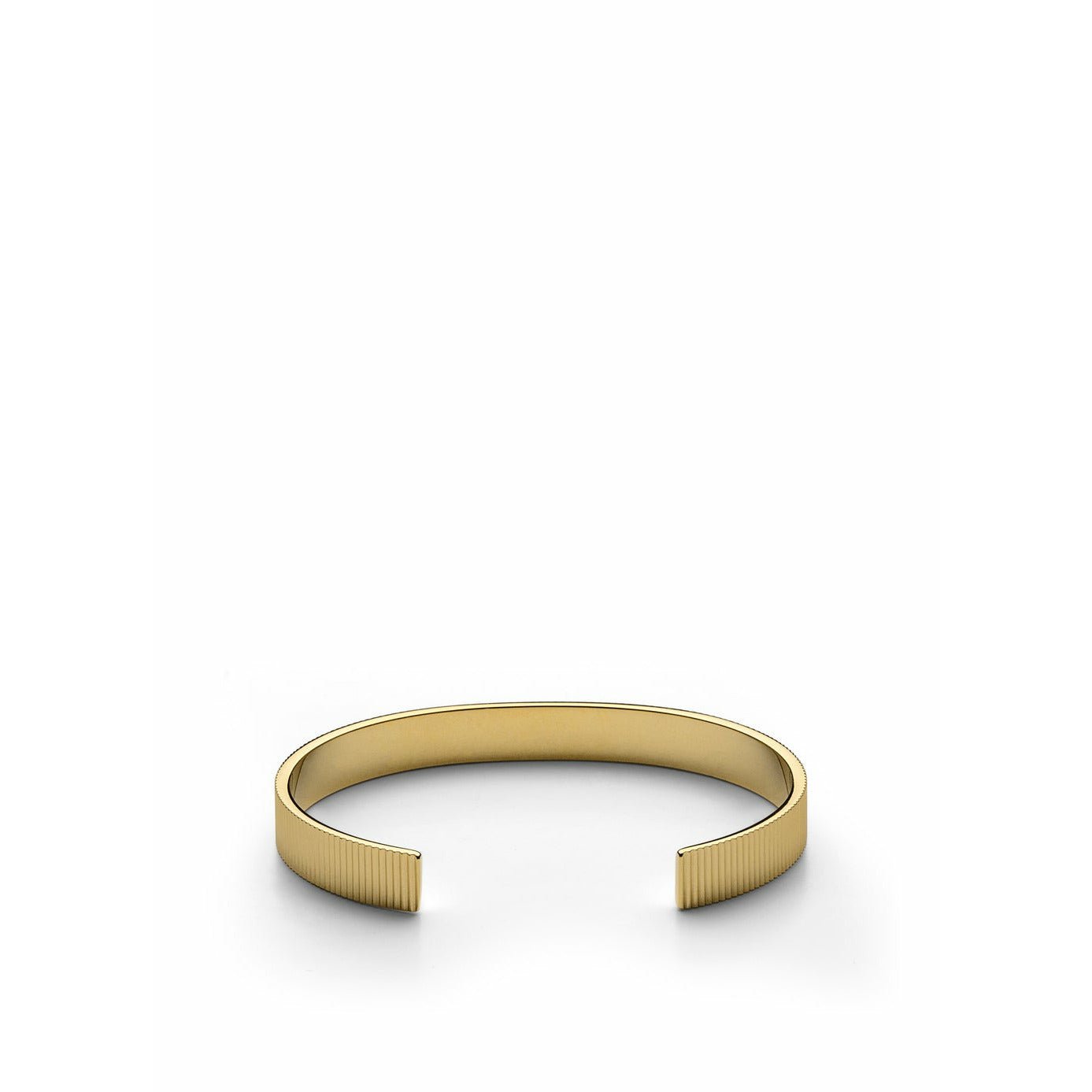 Skultuna Geribbelde armband groot goud vergulde, Ø18,5 cm