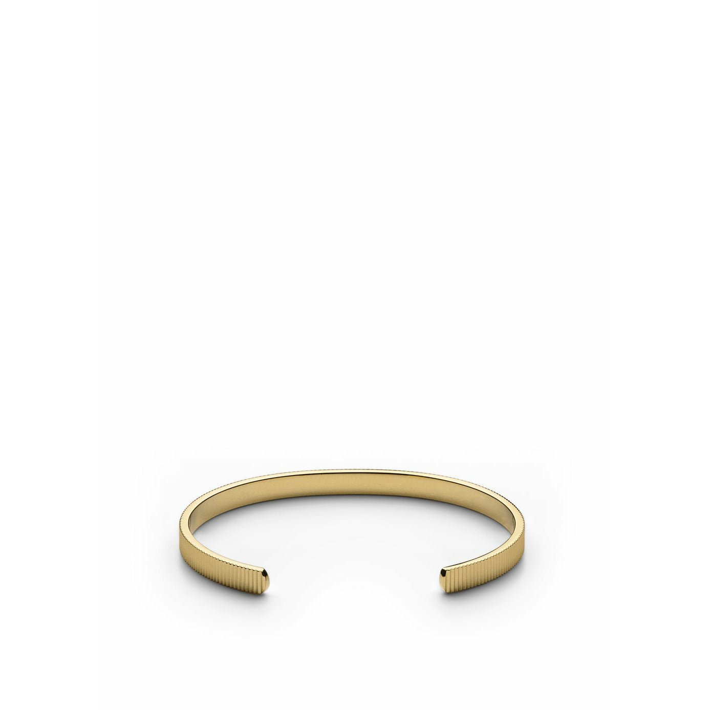 Skultuna Geribbelde dunne armband groot goud vergulde, Ø18,5 cm
