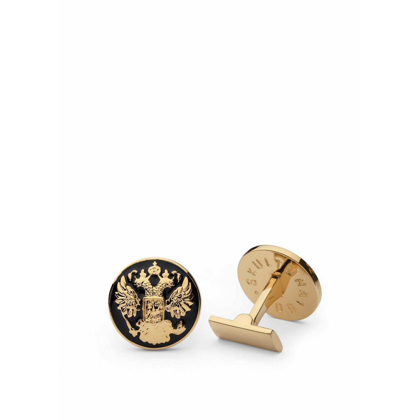 Skultuna Double Eagle Cufflink Ø1,9 cm, svartur