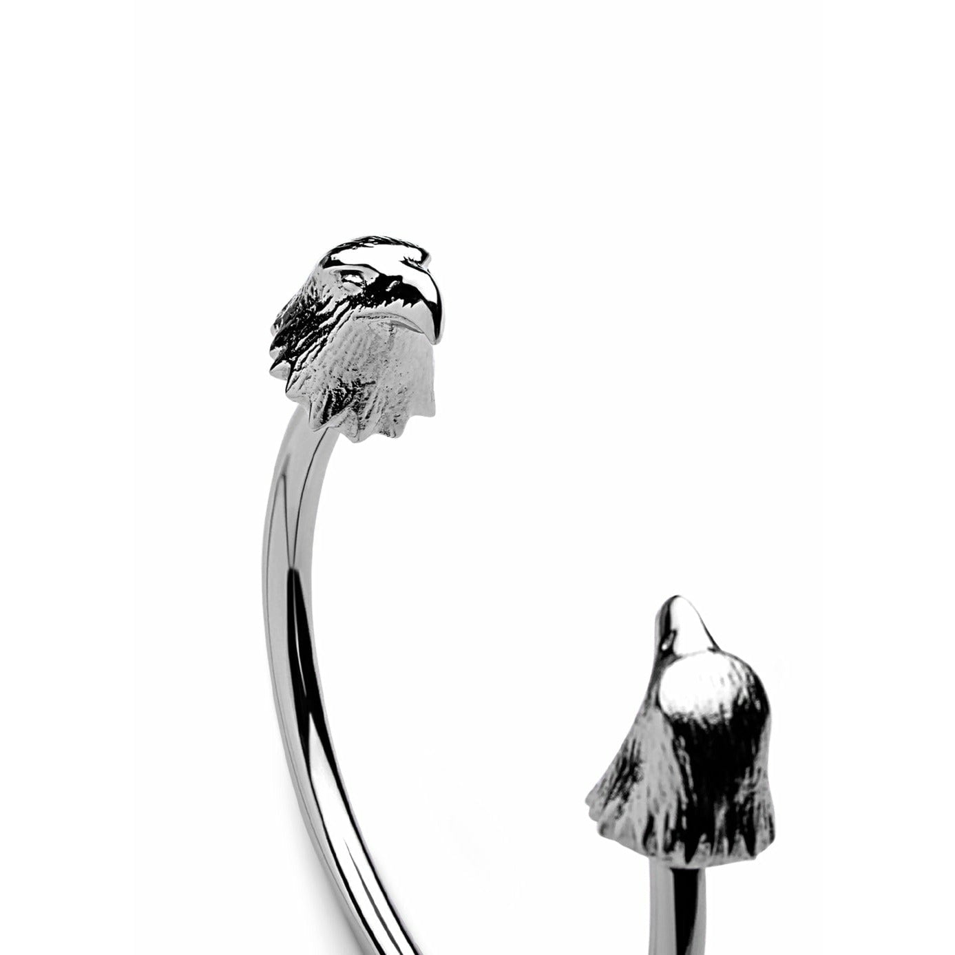 Skultuna De Noordse Wildlife Eagle -armband klein gepolijst staal, Ø14,5 cm