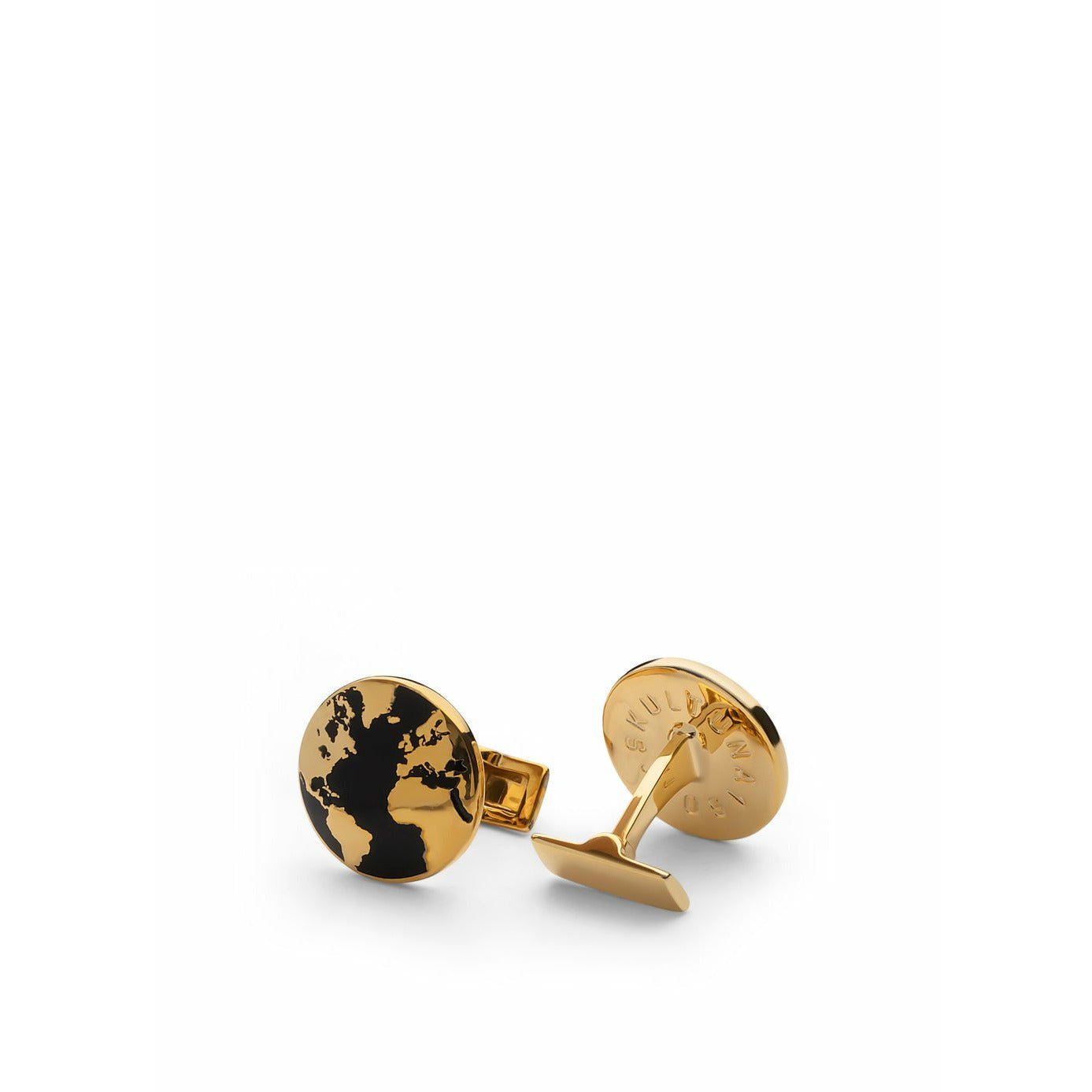 Skultuna The World Cufflink gullhúðaður, Ø1,9 cm