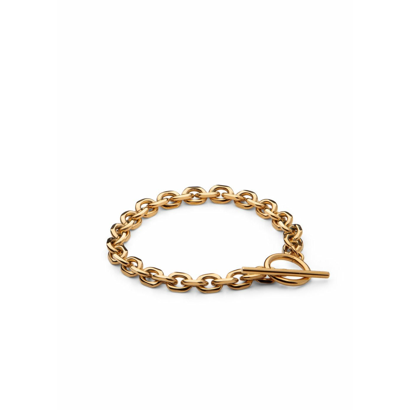 Skultuna Unité Chain Armbånd Medium gullbelagt, Ø16,5 cm
