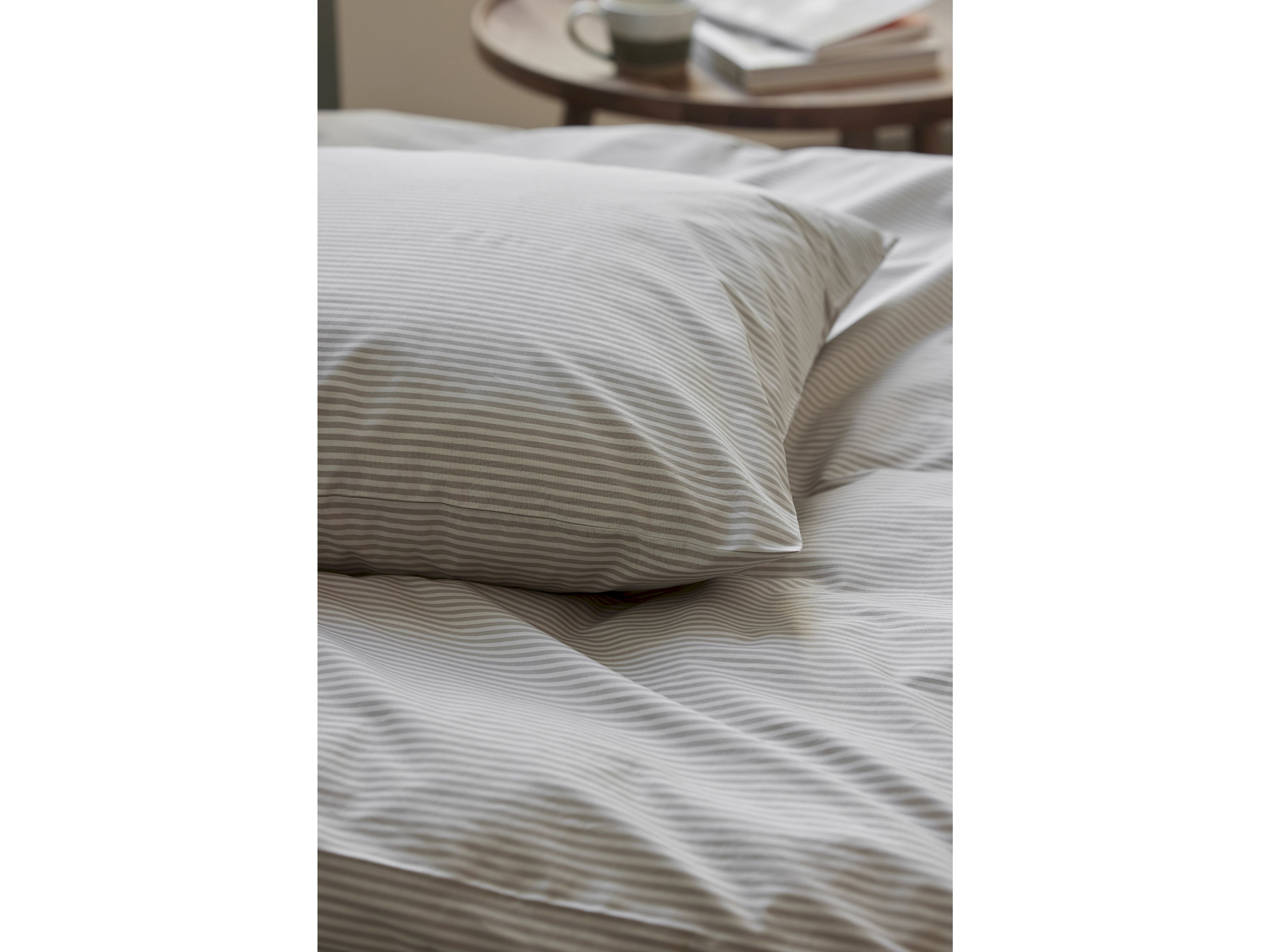 Södahl Classic Stripe Bed Linen 140x220 Cm, Taupe